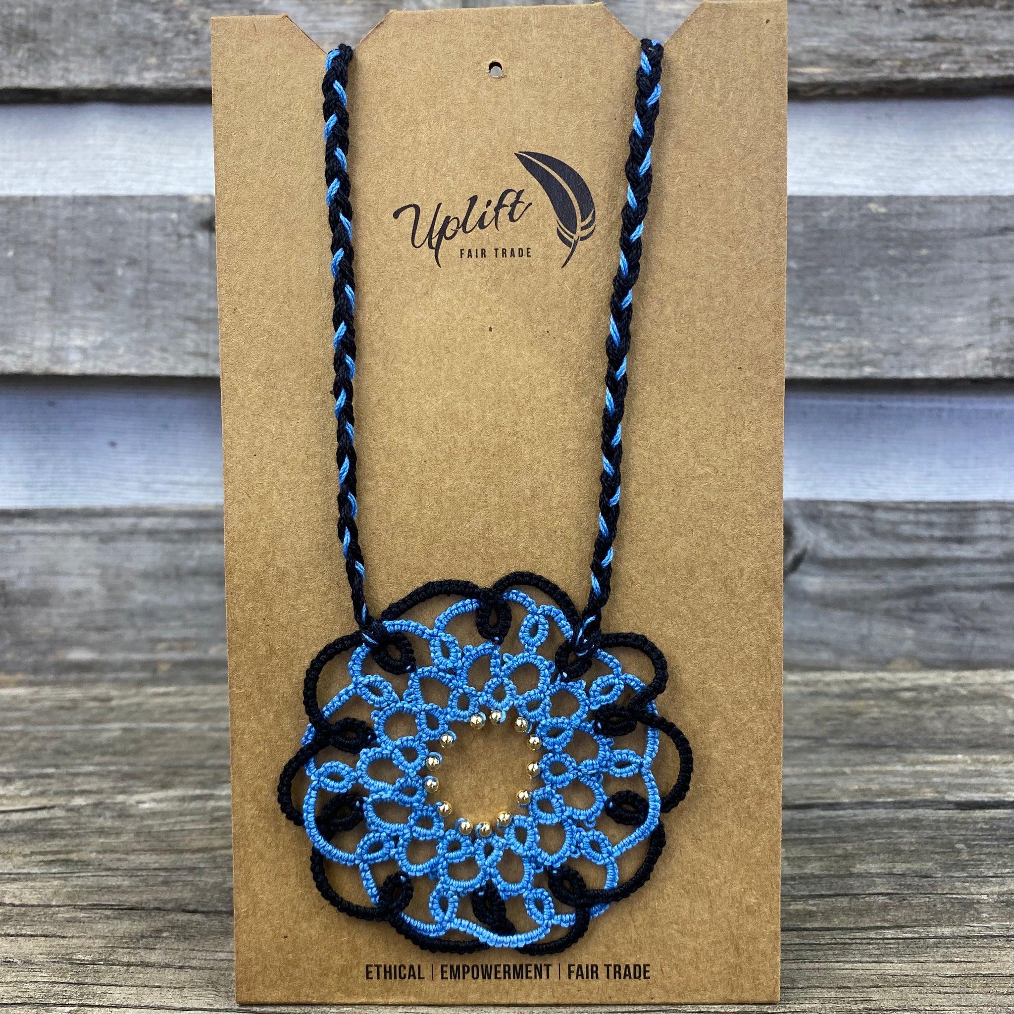 Fair Trade Tatted Mandela Pendant Necklace