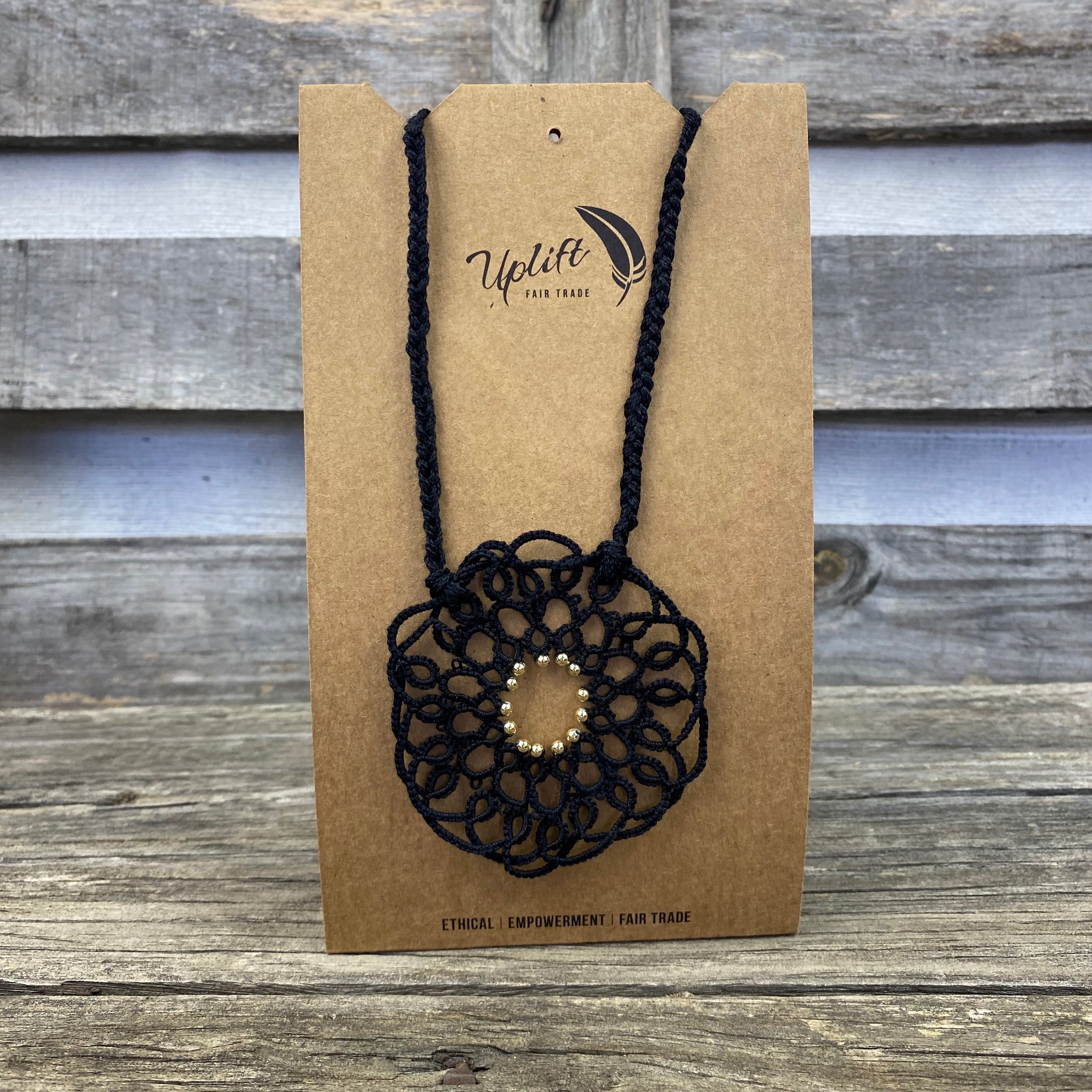 Fair Trade Tatted Mandela Pendant Necklace