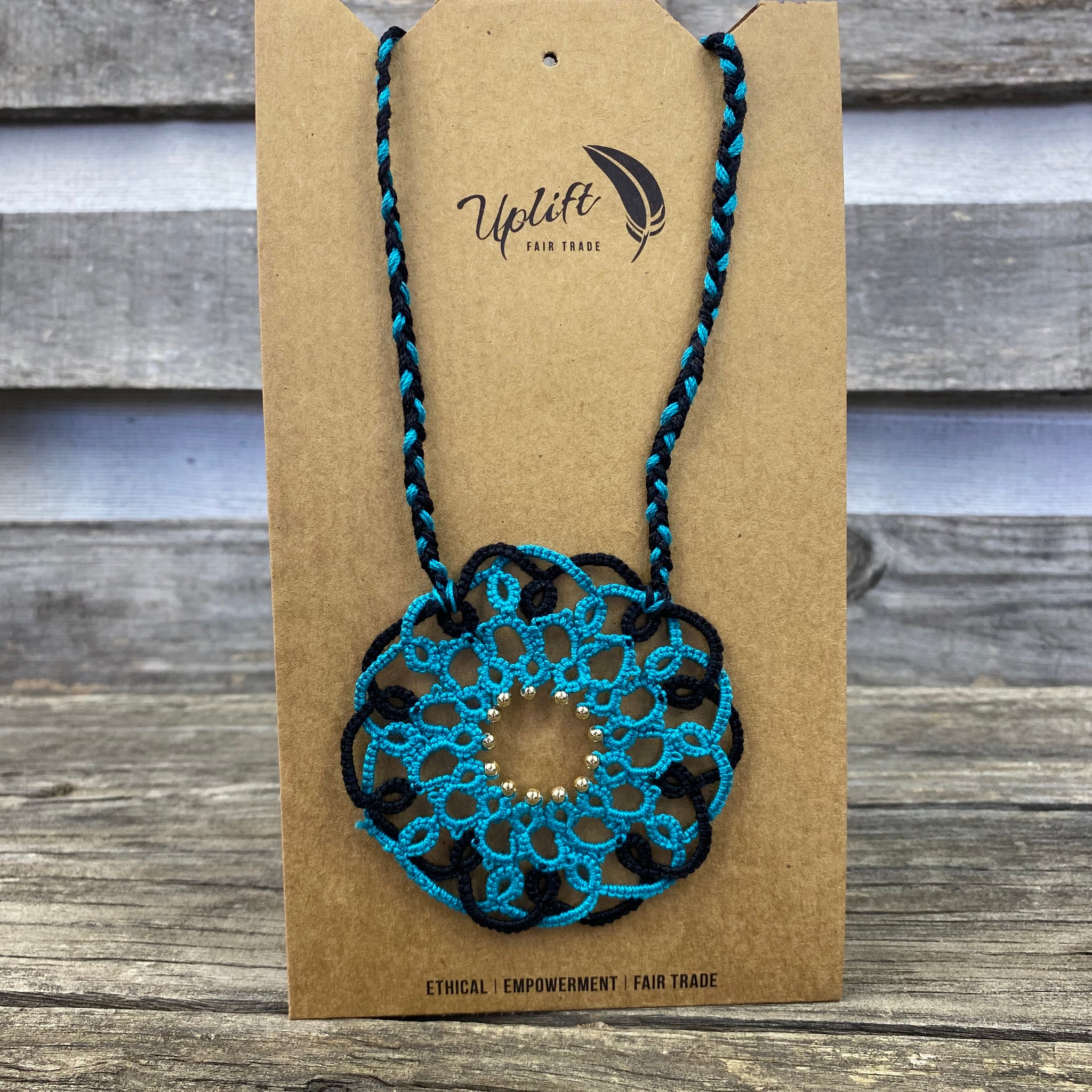 Fair Trade Tatted Mandela Pendant Necklace