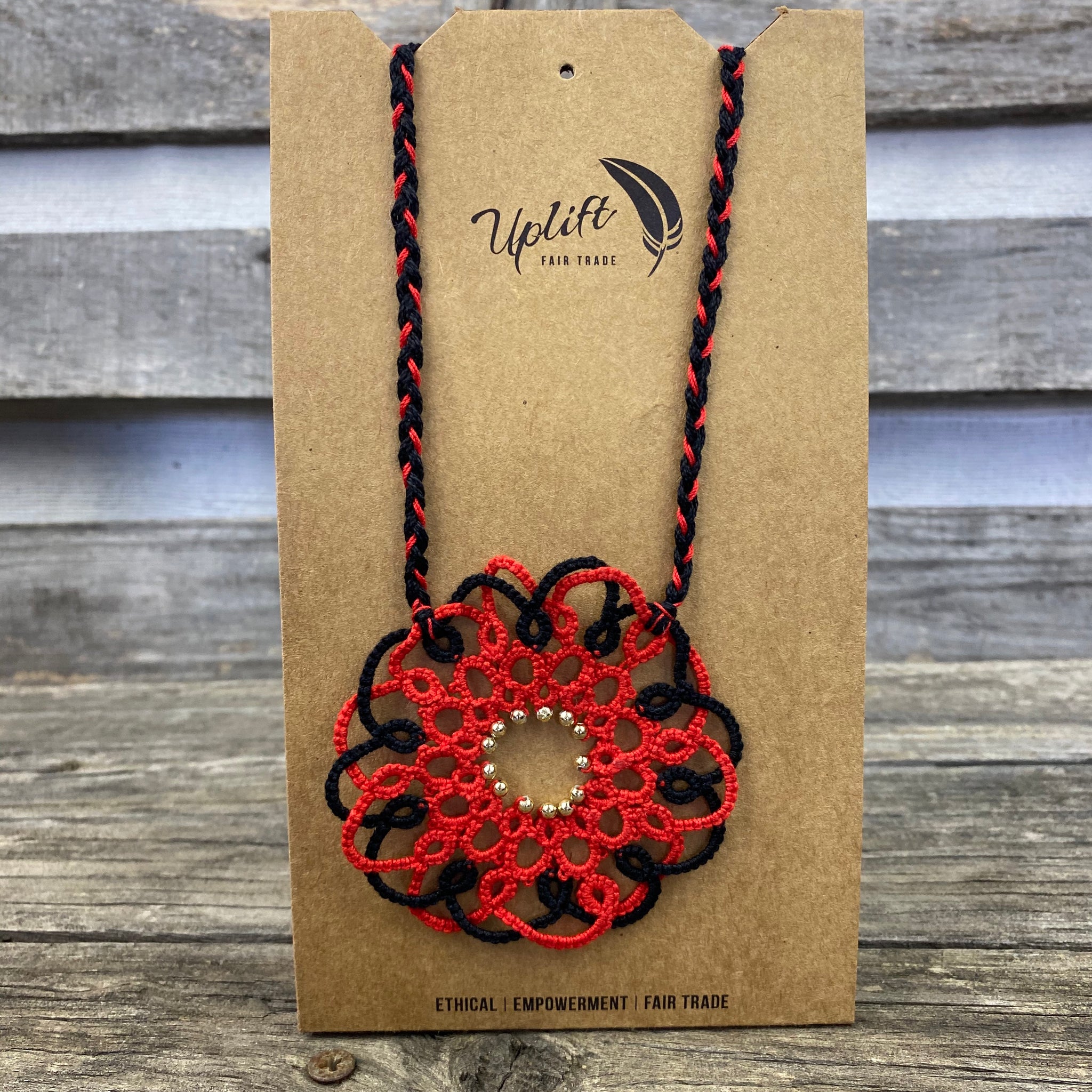 Fair Trade Tatted Mandela Pendant Necklace