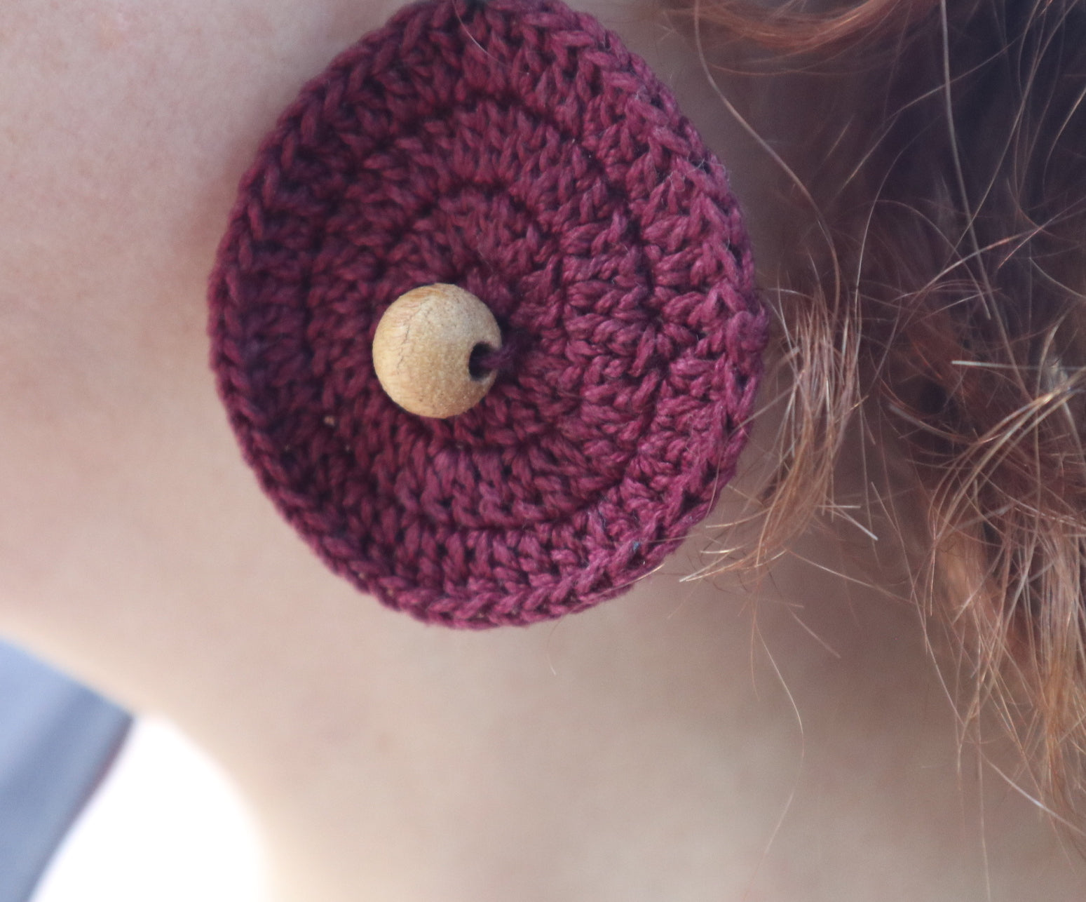 Fair Trade Tatted Earrings with Centre Bead
