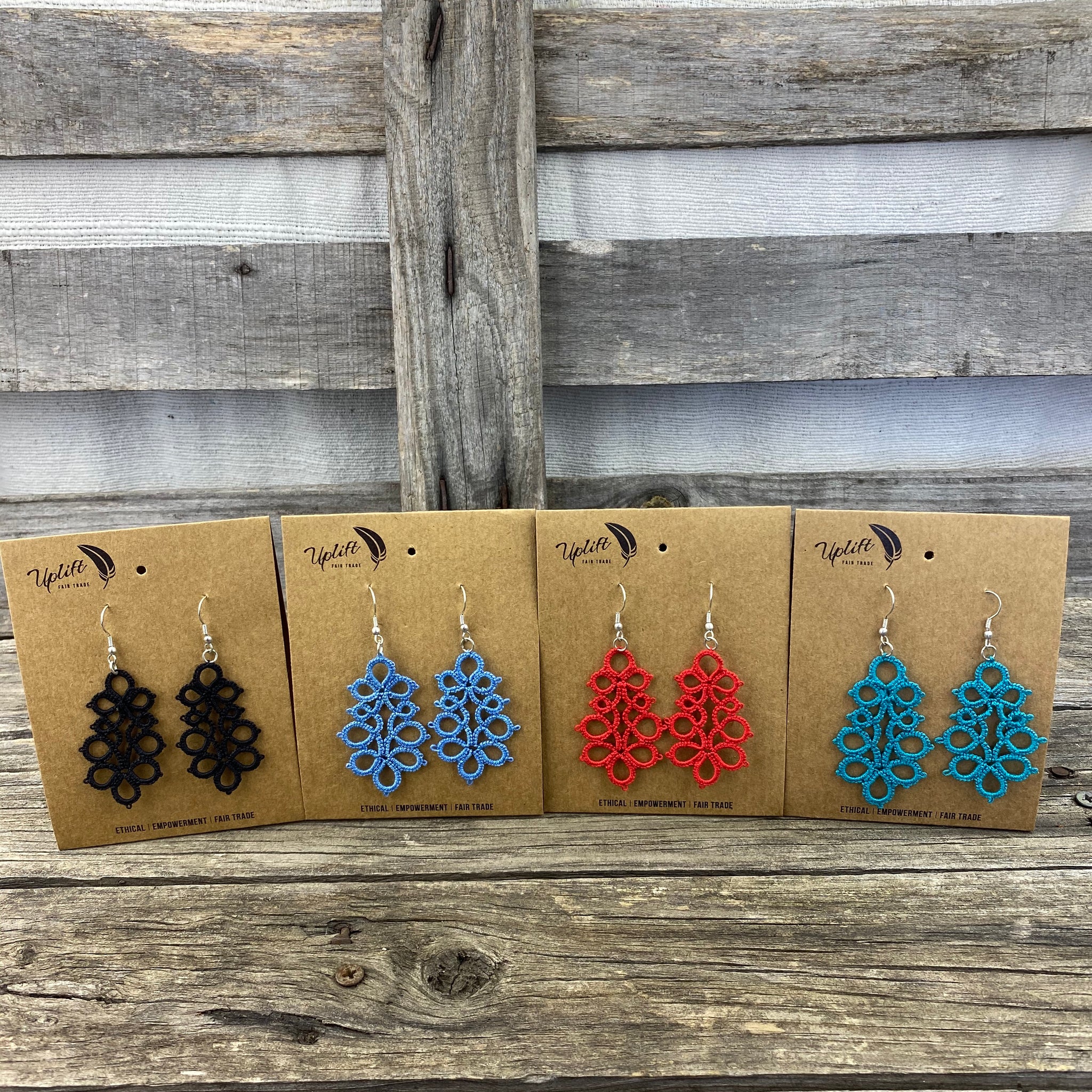 Fair Trade Earrings Tatted Pillars of Hope