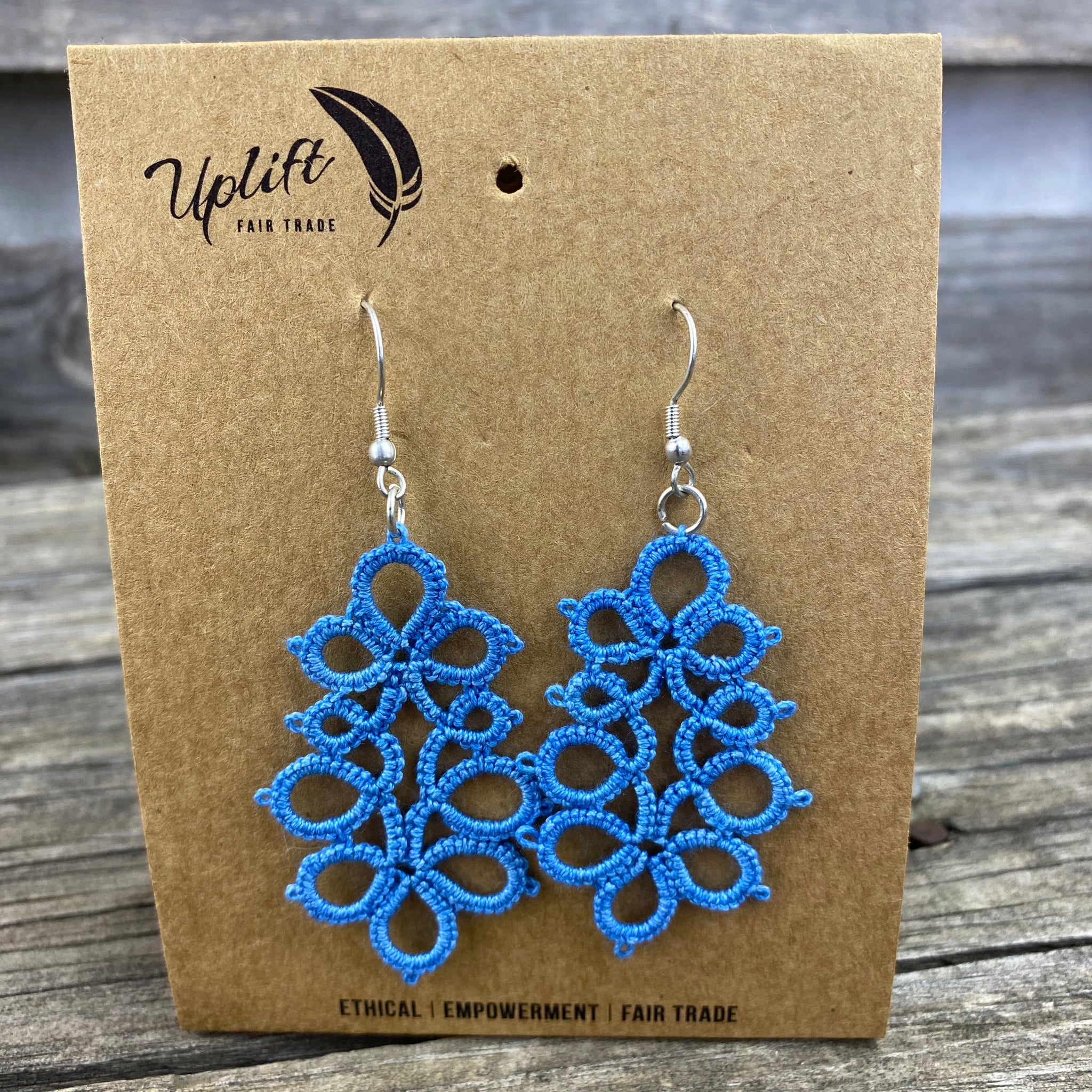 Fair Trade Earrings Tatted Pillars of Hope