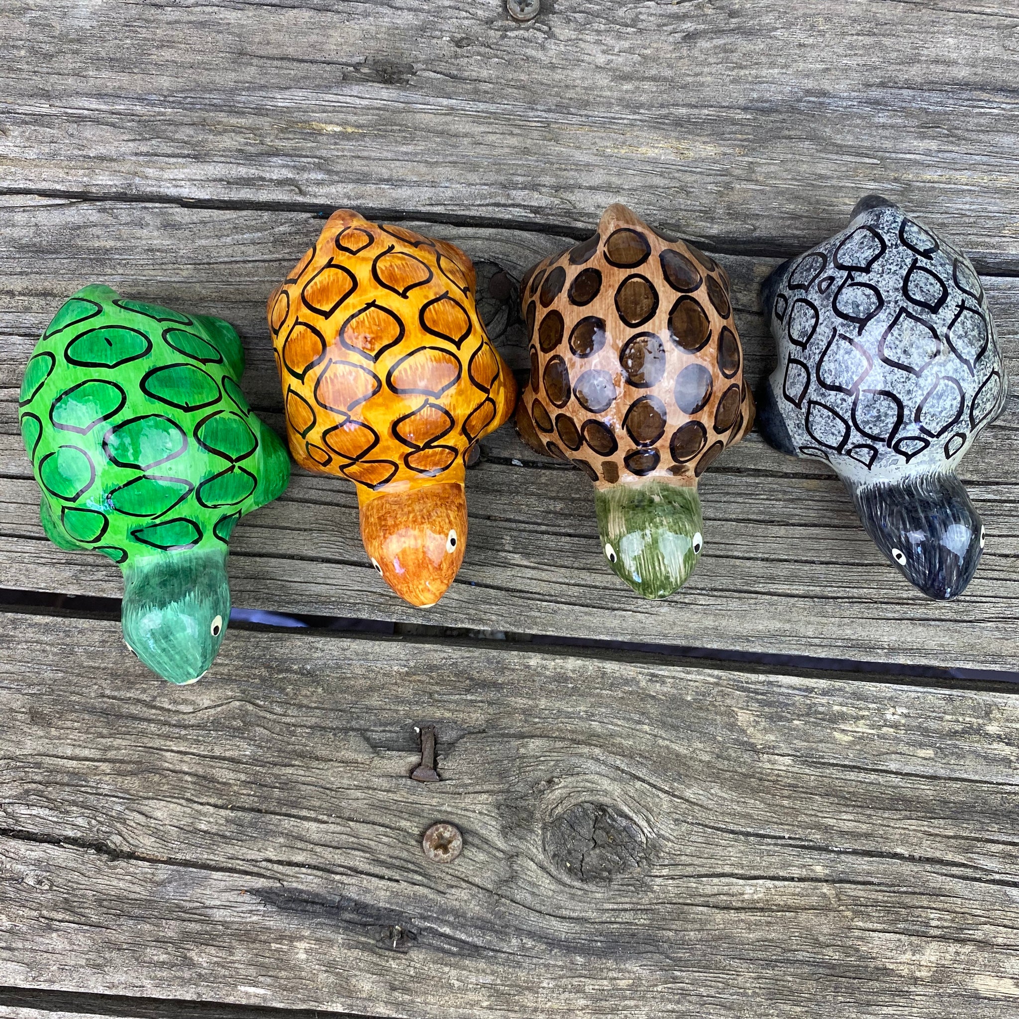 Fair Trade Paper Mache Hand Painted Turtle Ornament