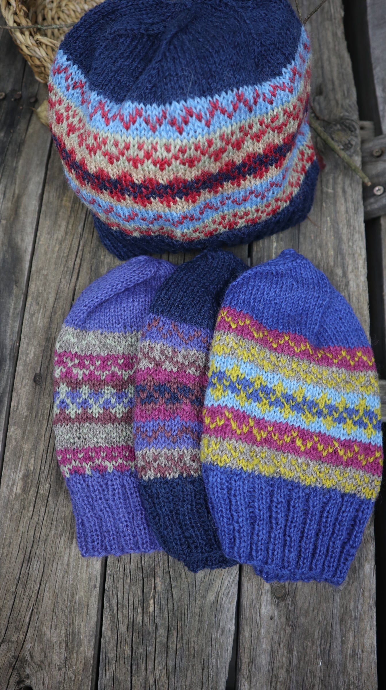 Fair Trade Ethical Woollen Beanie in Patterned Design