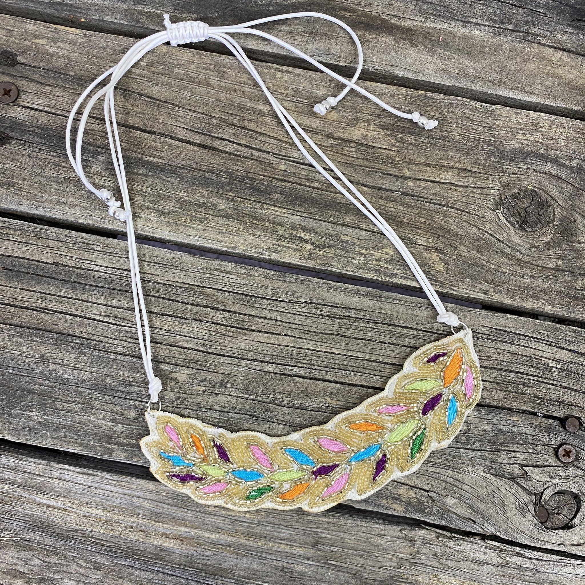 Fair Trade Rainbow Droplets Necklace Earring Jewellery Set