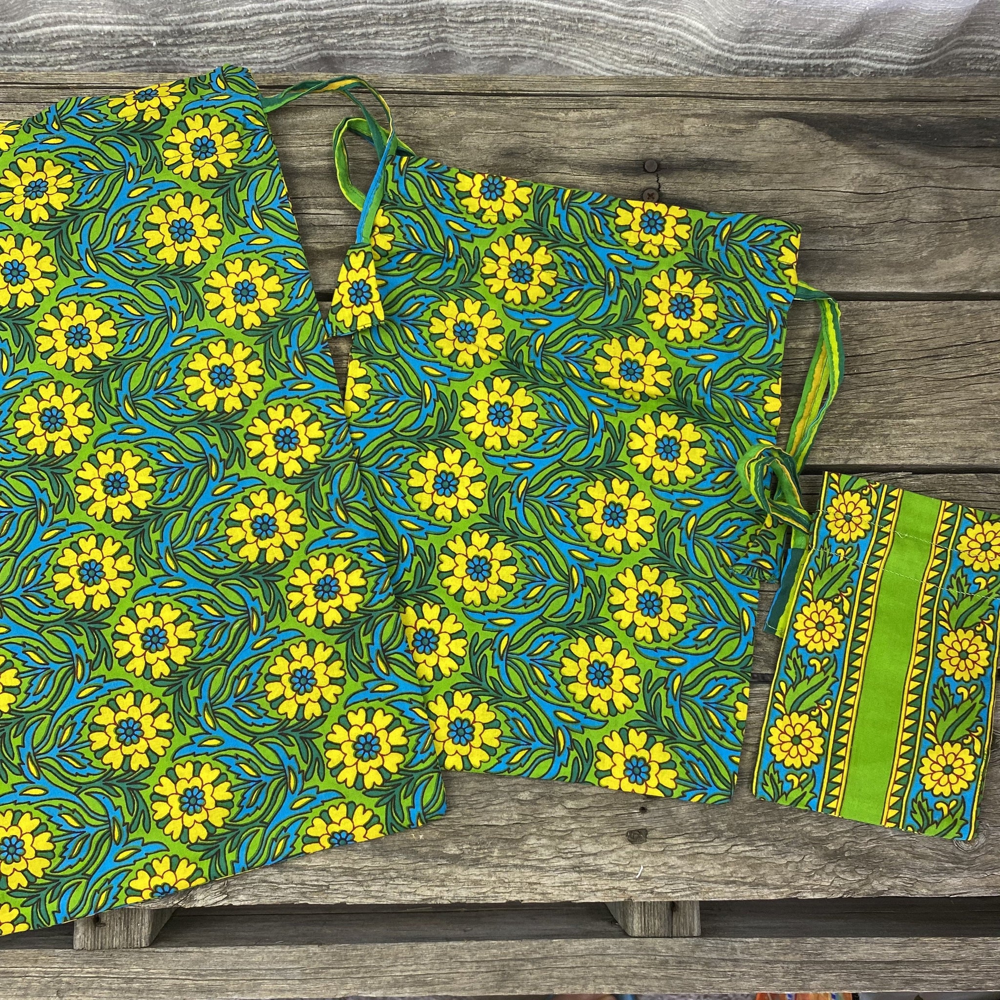 Fair Trade Ethical Gift Bag Eco Alternative Sunny Flowers Design