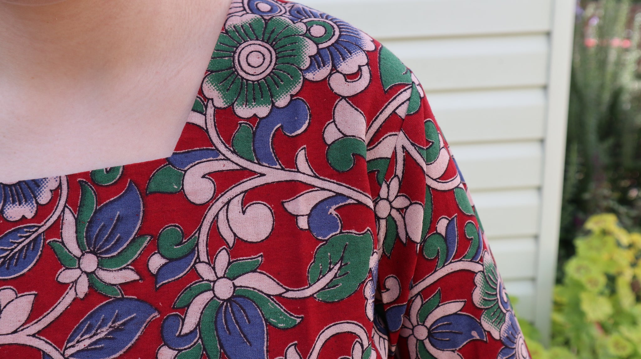 Fair Trade Bell Sleeve Square Neck Evelyn Design Top