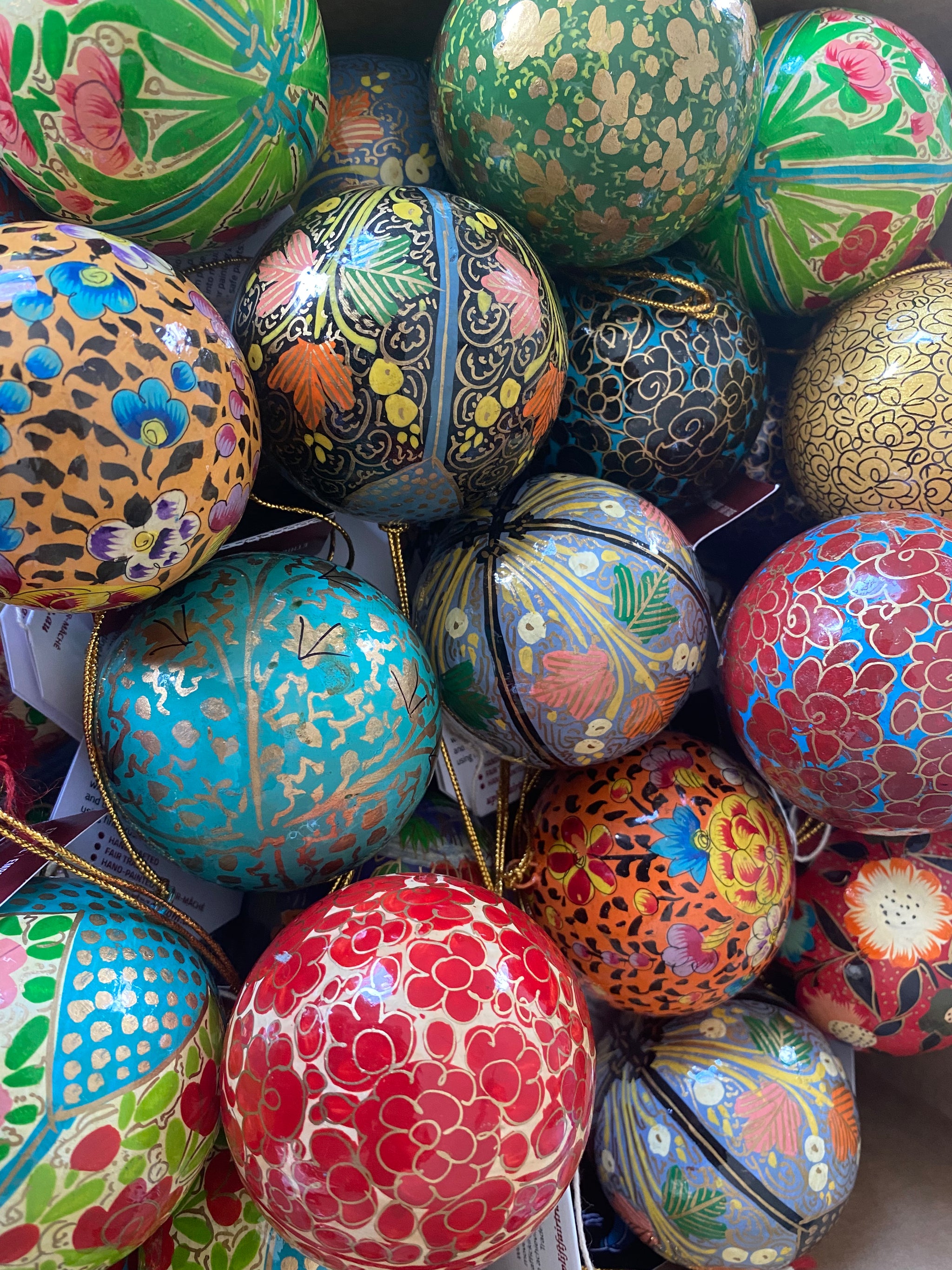 Fair Trade Christmas Decoration Baubles Assorted