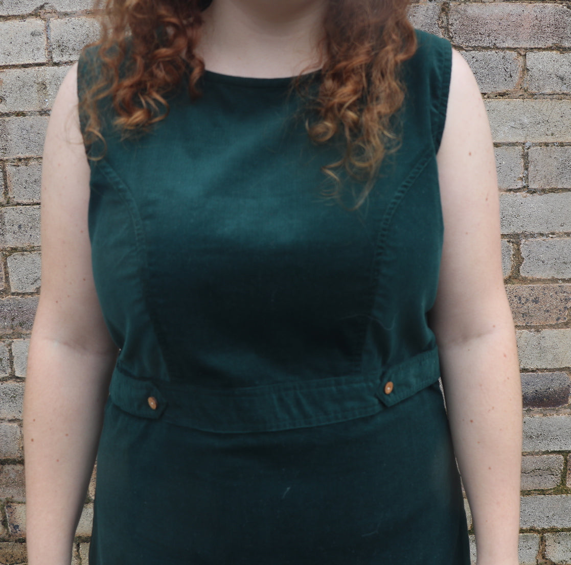 Fair Trade Green Corduroy Pinafore Dress
