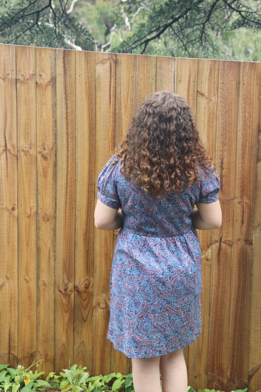 Fair Trade Skater Dress Blue Paisley