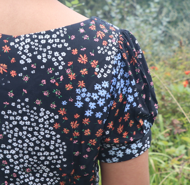 Fair Trade Skater Dress Black Garden