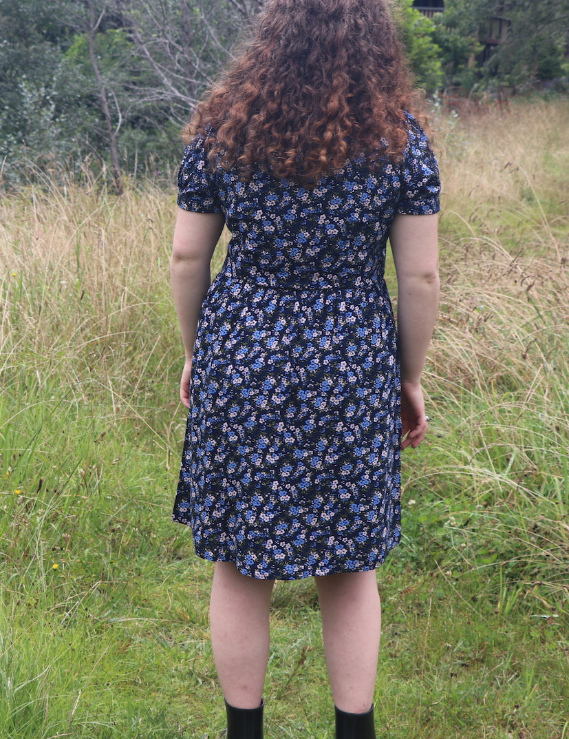 Fair Trade Skater Dress Forget Me Not Blues
