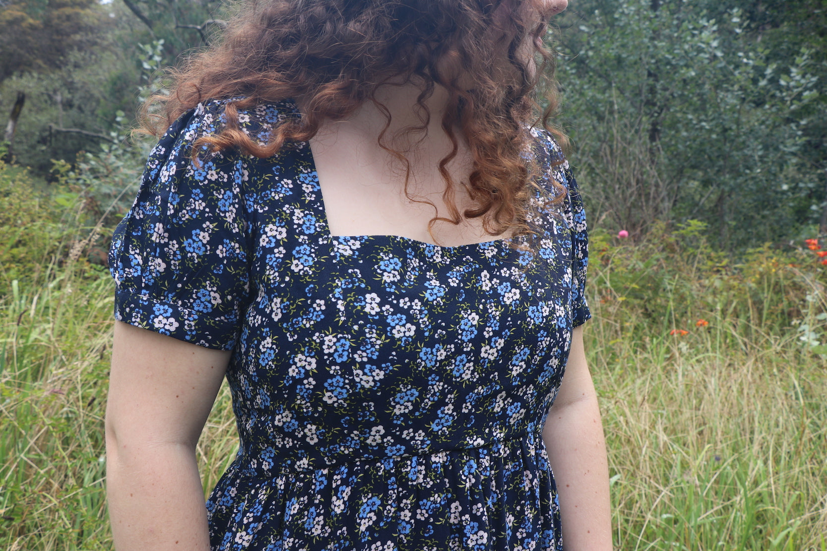 Fair Trade Skater Dress Forget Me Not Blues