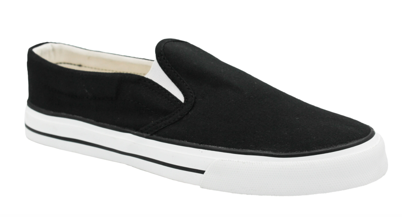 Fairtrade Slip On Black & White Etiko Shoes