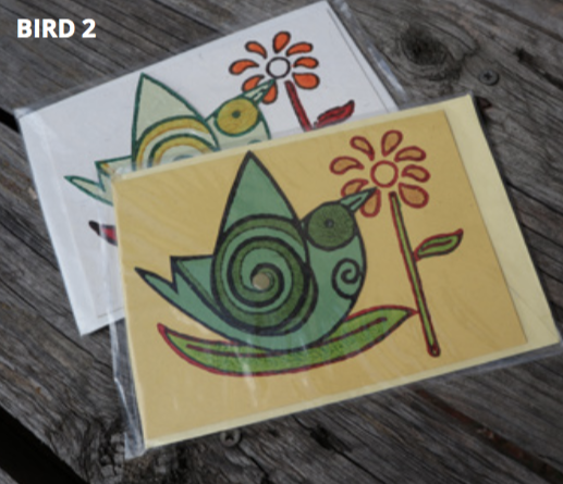 Fair Trade Moveable Bird Card 2 (Assorted)