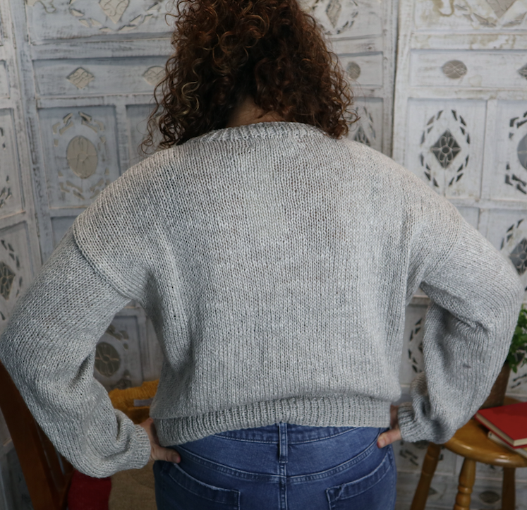 Fair Trade Ethical Balloon Sleeve Wool and Banana Fibre Jumper