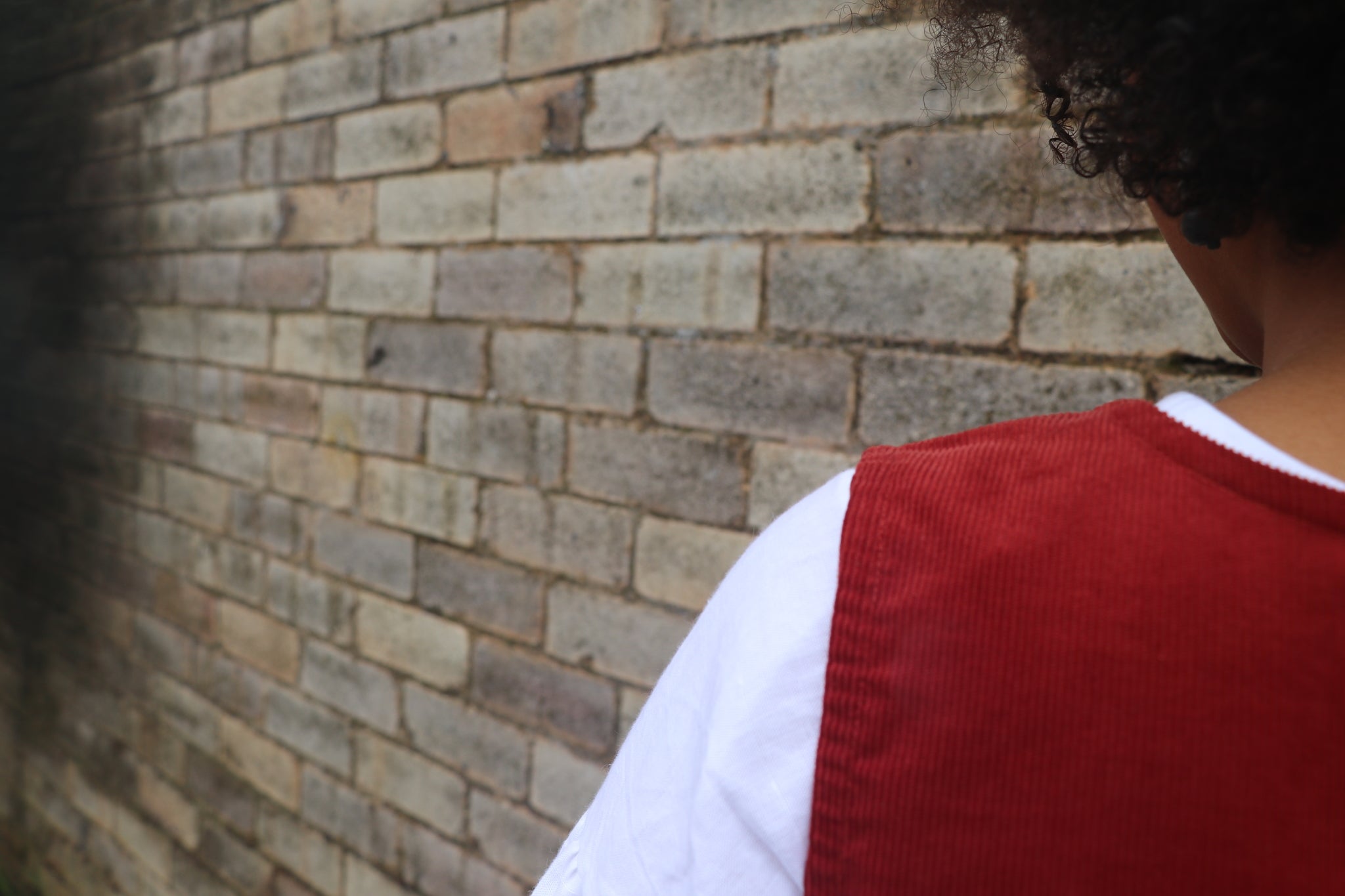 Fair Trade Red Corduroy Pinafore Dress