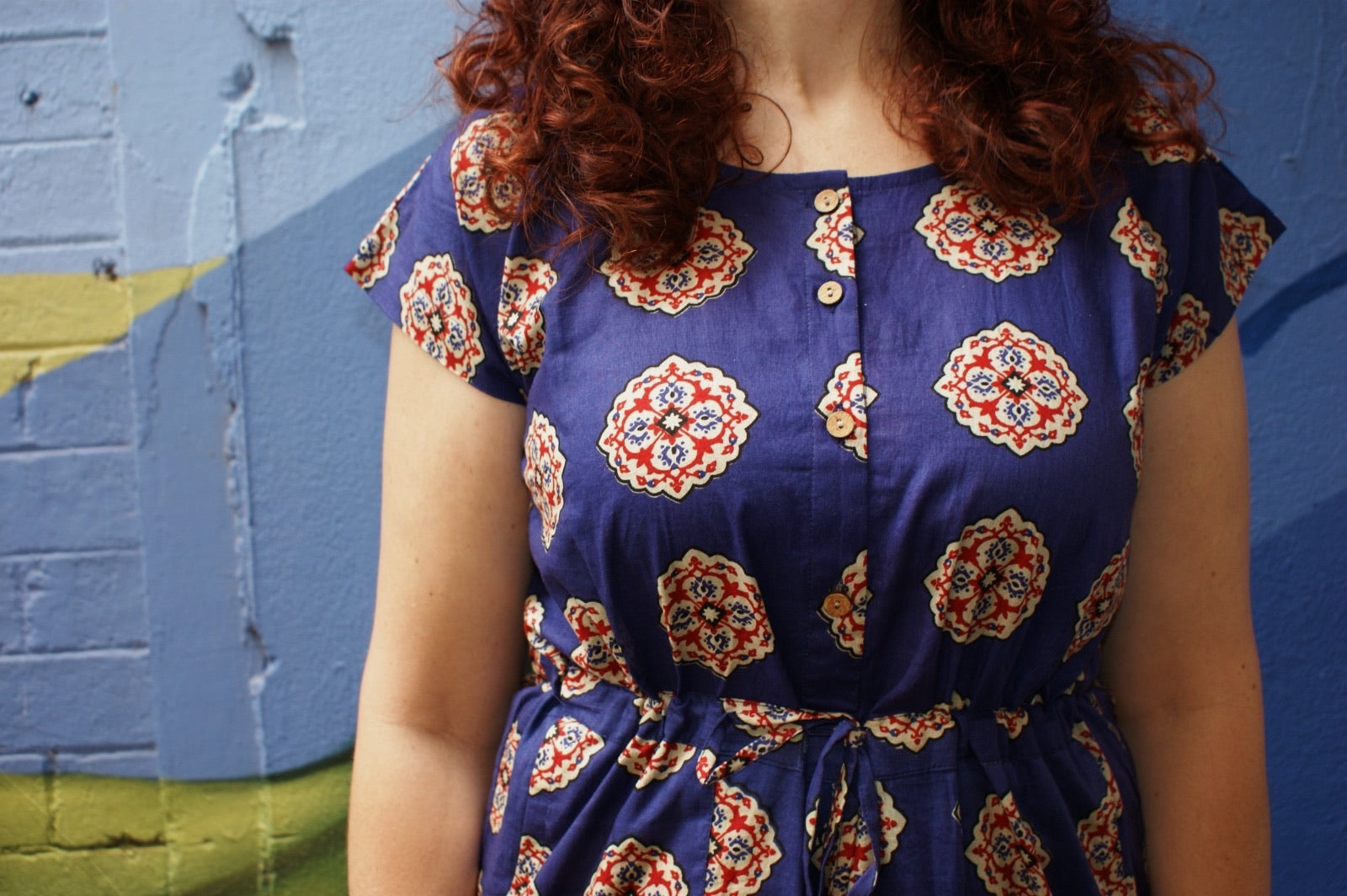 Fair Trade Cotton Jumpsuits Purple Mandala Design