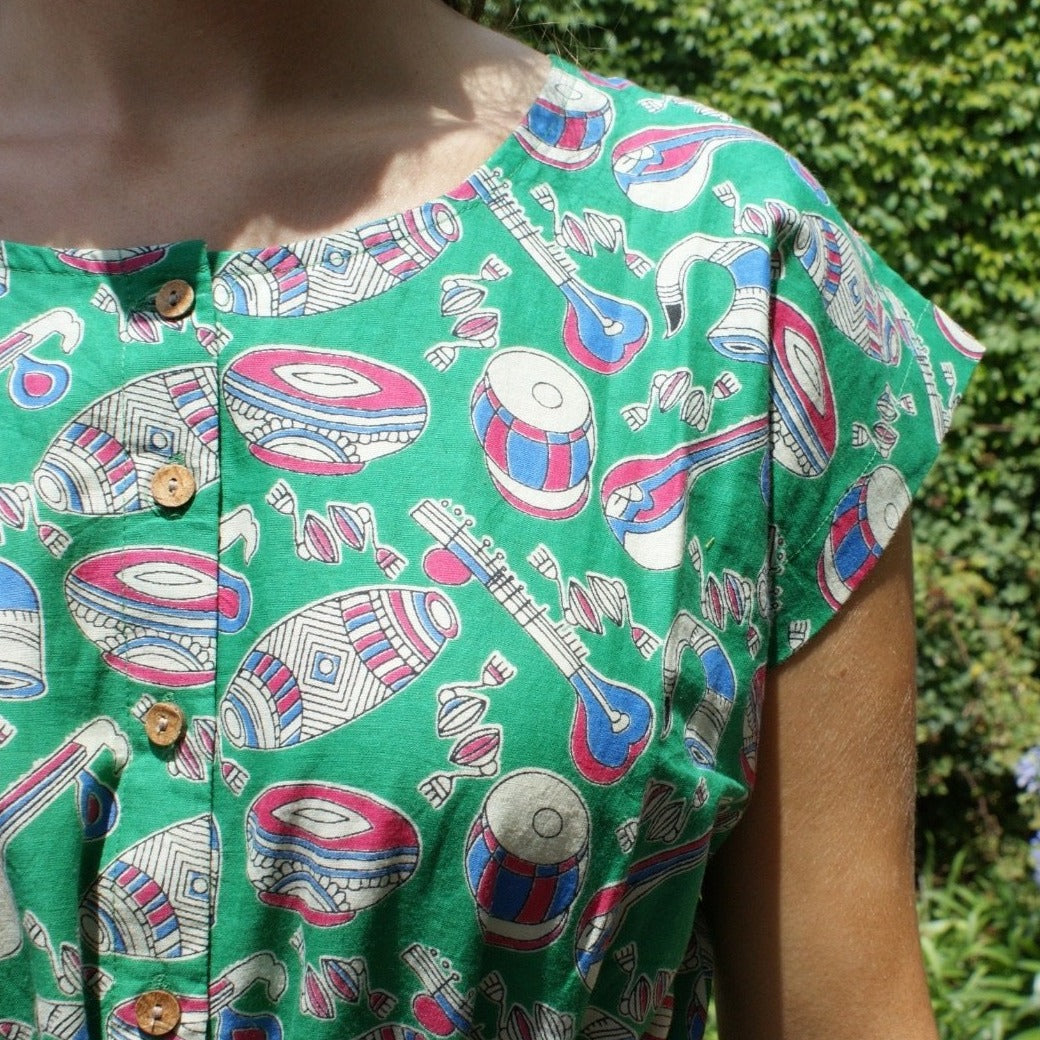 Fair Trade Cotton Jumpsuits Musical Instruments Green Design