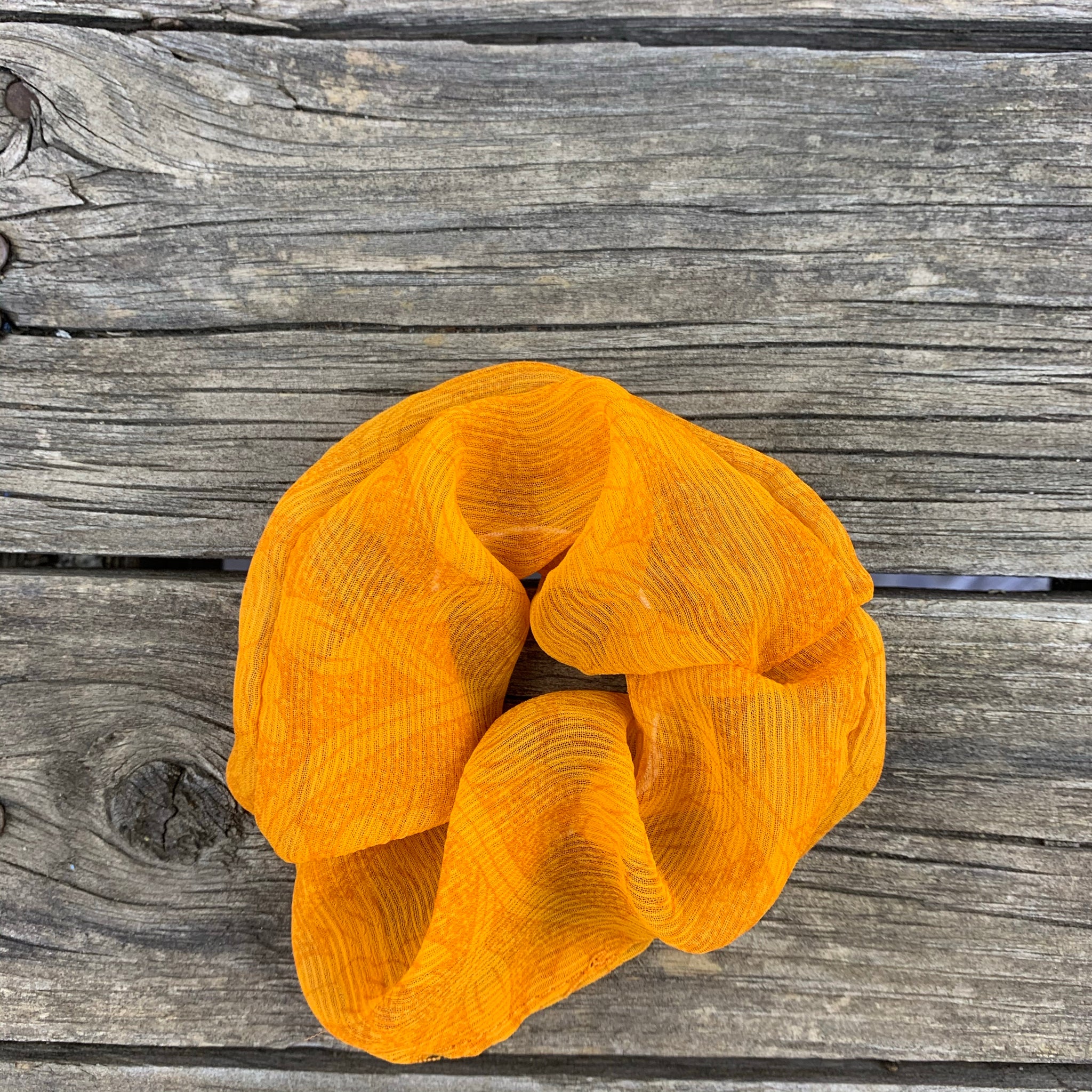 Fair Trade Ethical Upcycled Fabric Scrunchies Sheer
