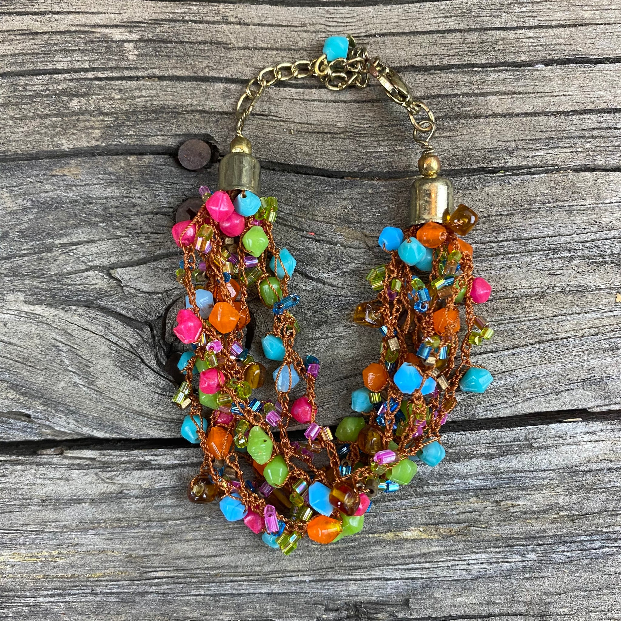 Fair Trade Green Red Blue Beaded Jewellery