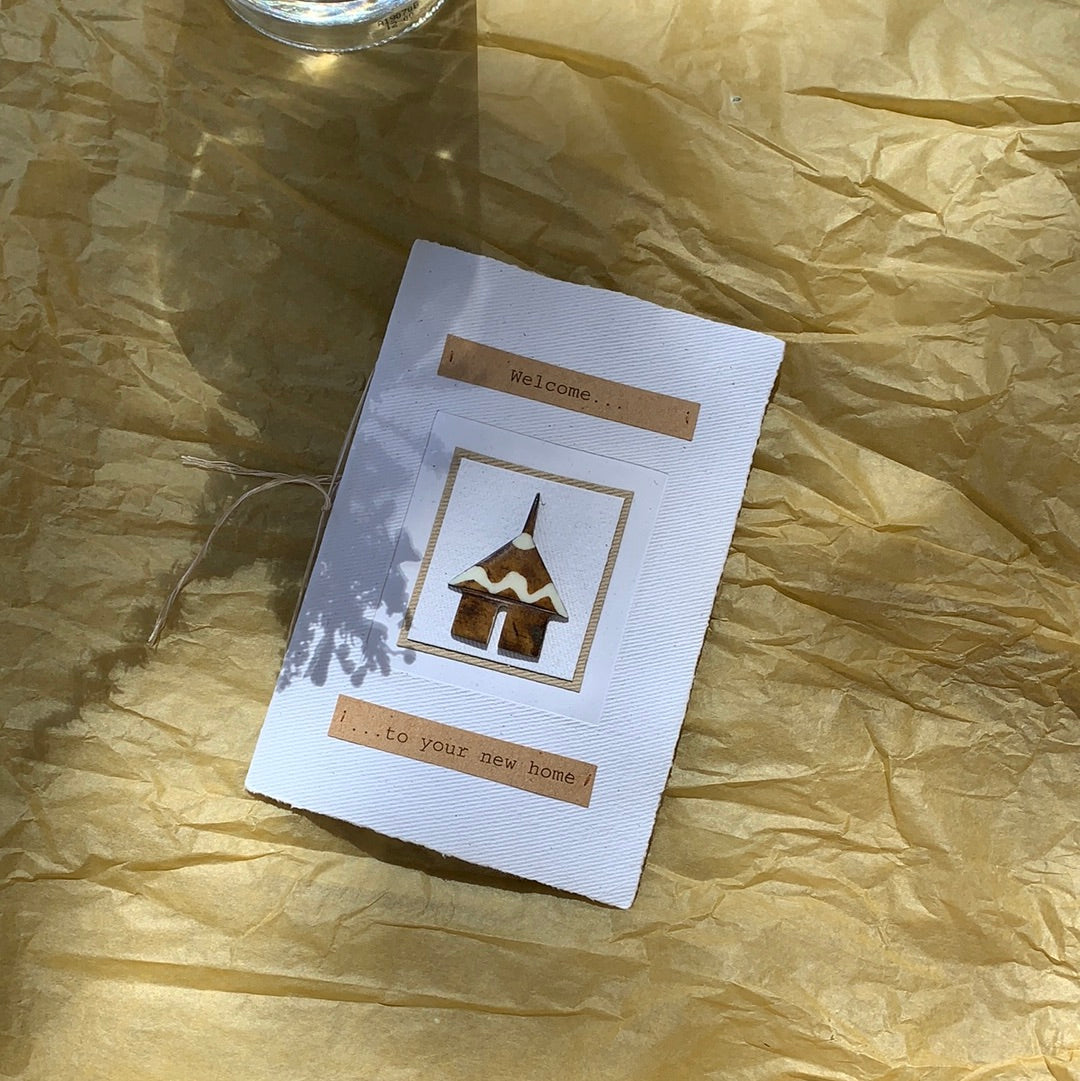 Fair Trade Handmade Paper Greeting Card House Warming Design