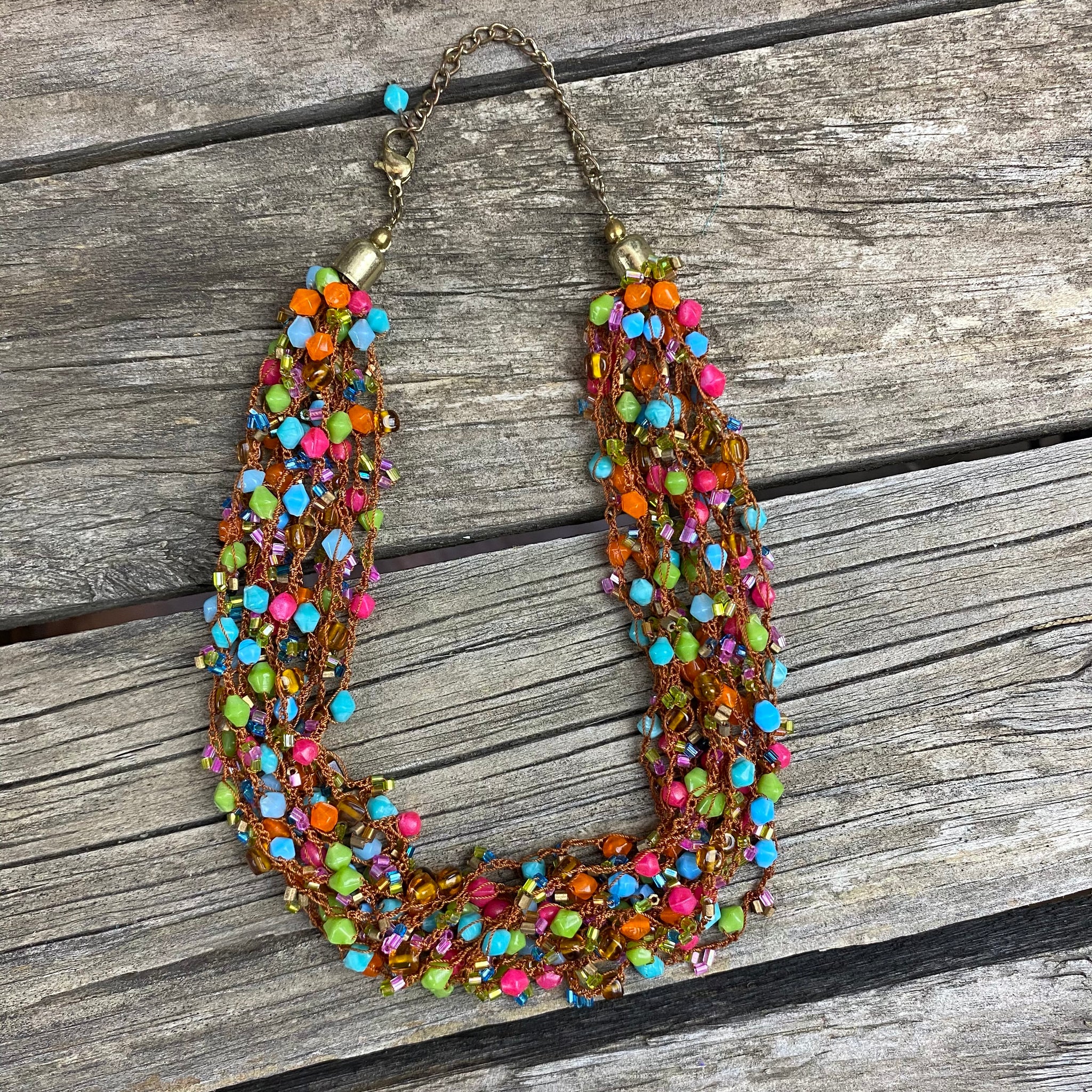 Fair Trade Green Red Blue Beaded Jewellery