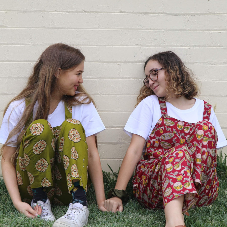 Fair Trade Cotton Strappy Jumpsuits Musical Instruments