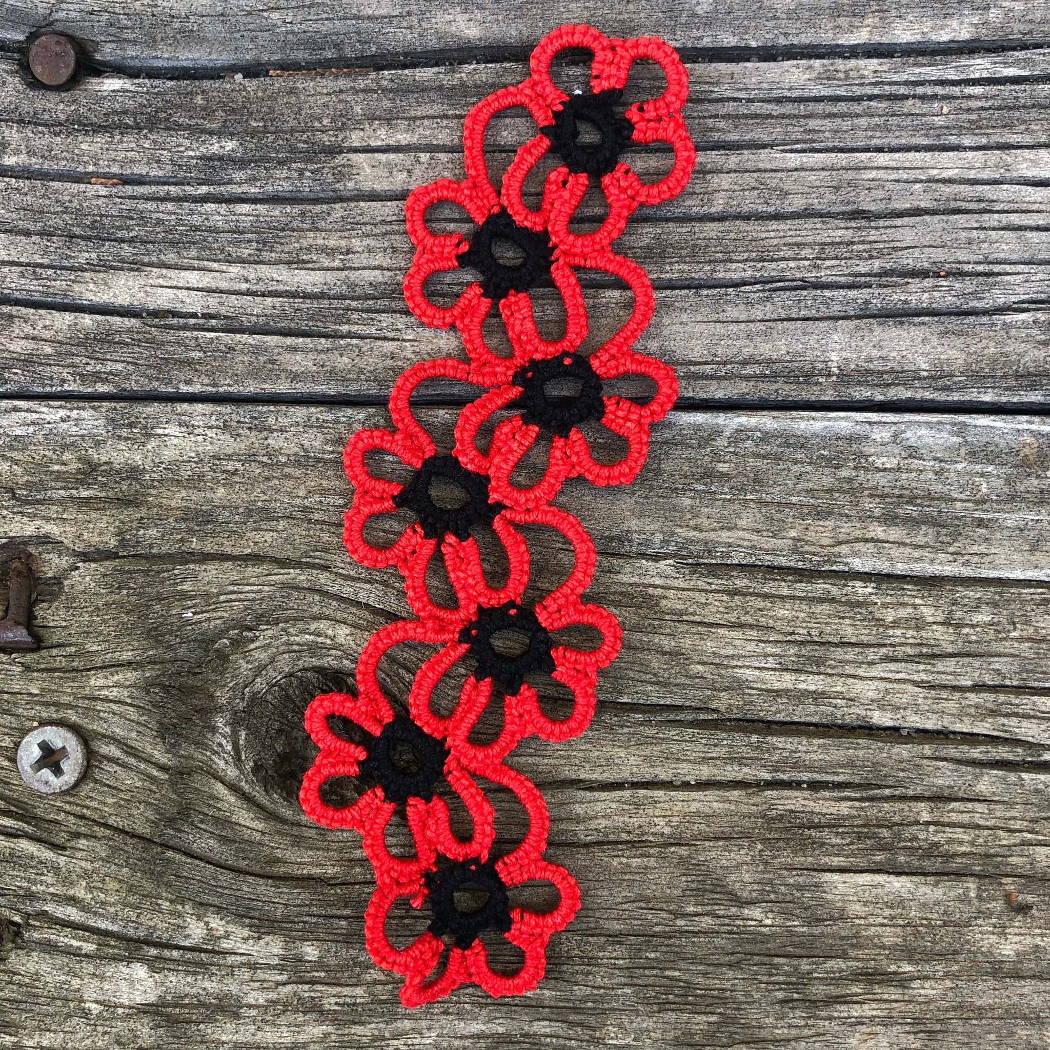 Tatted Flower Bookmarks