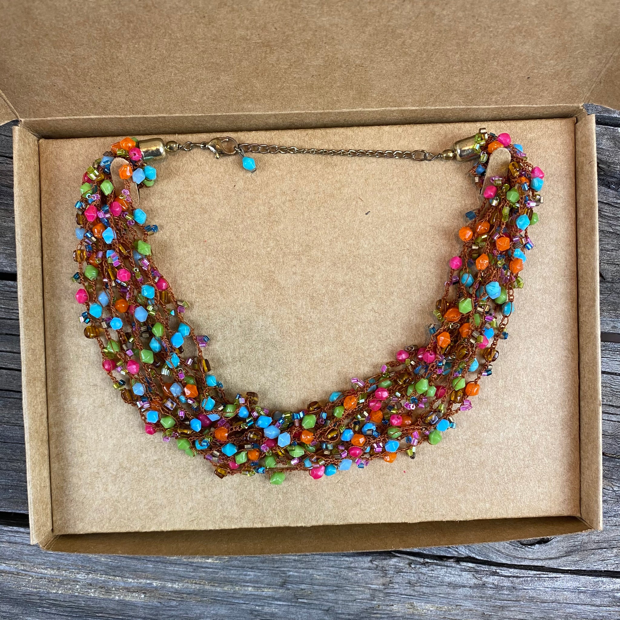 Fair Trade Green Red Blue Beaded Jewellery