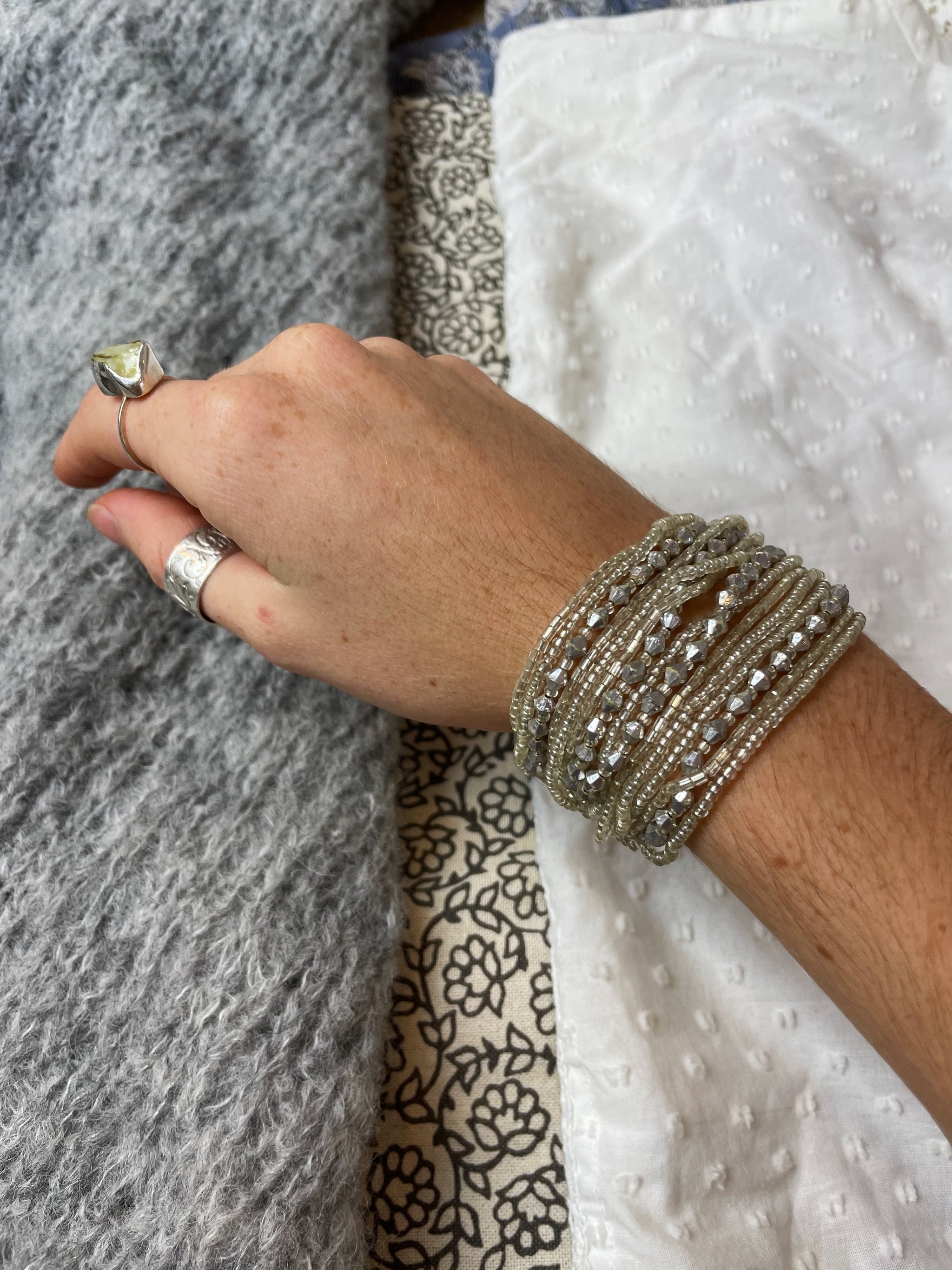 Fair Trade Silver Beaded Jewellery Set