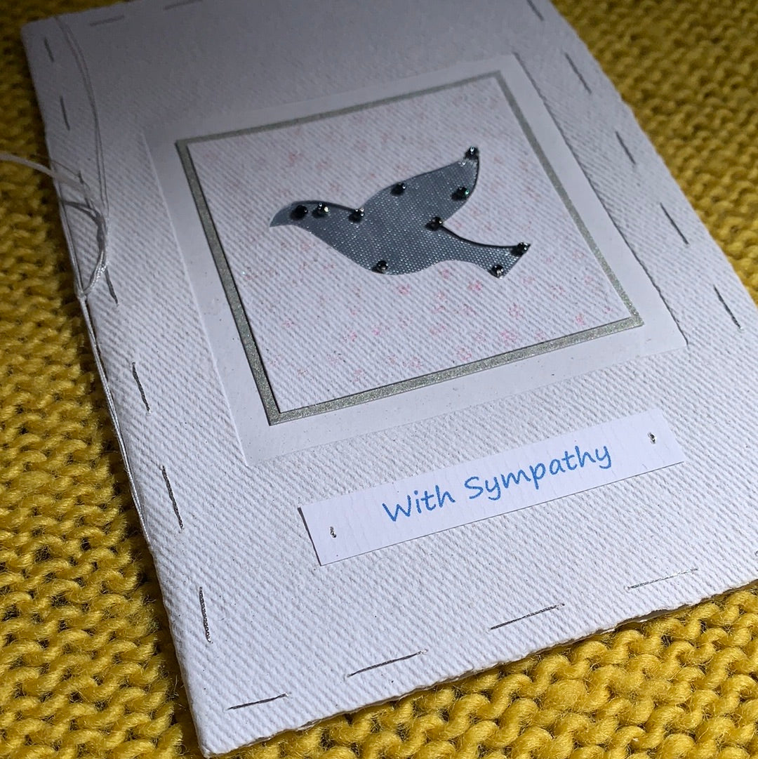 Fair Trade Handmade Paper Greeting Card Sympathy Design