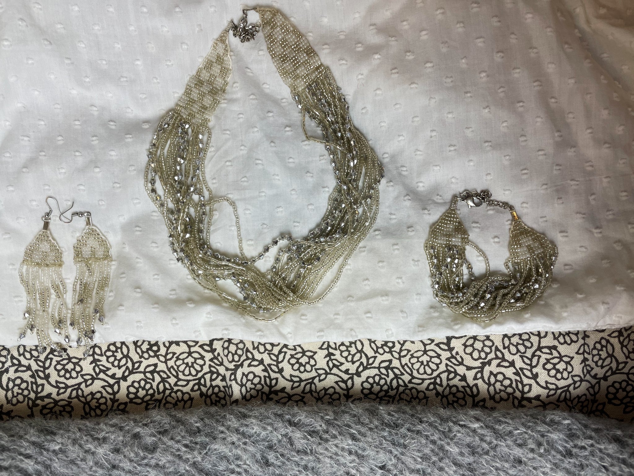 Fair Trade Silver Beaded Jewellery Set