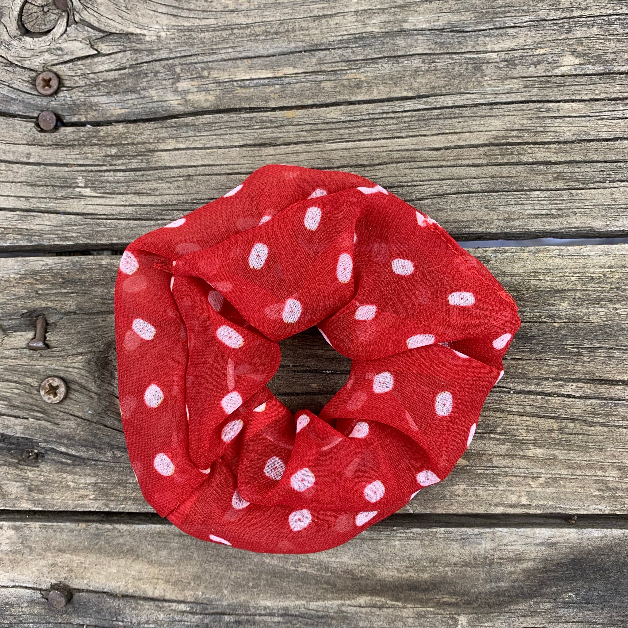 Fair Trade Ethical Upcycled Fabric Scrunchies Sheer