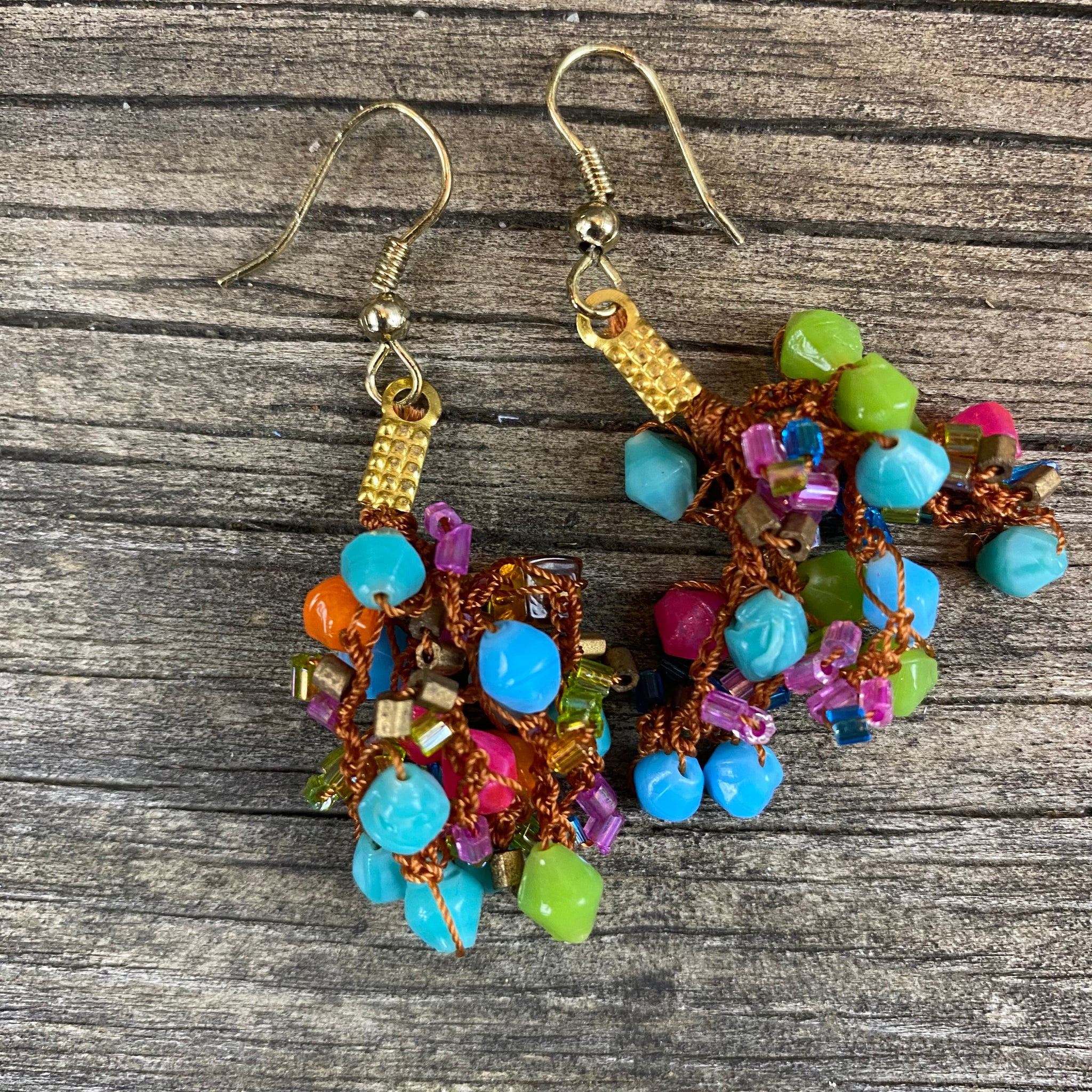 Fair Trade Green Red Blue Beaded Jewellery