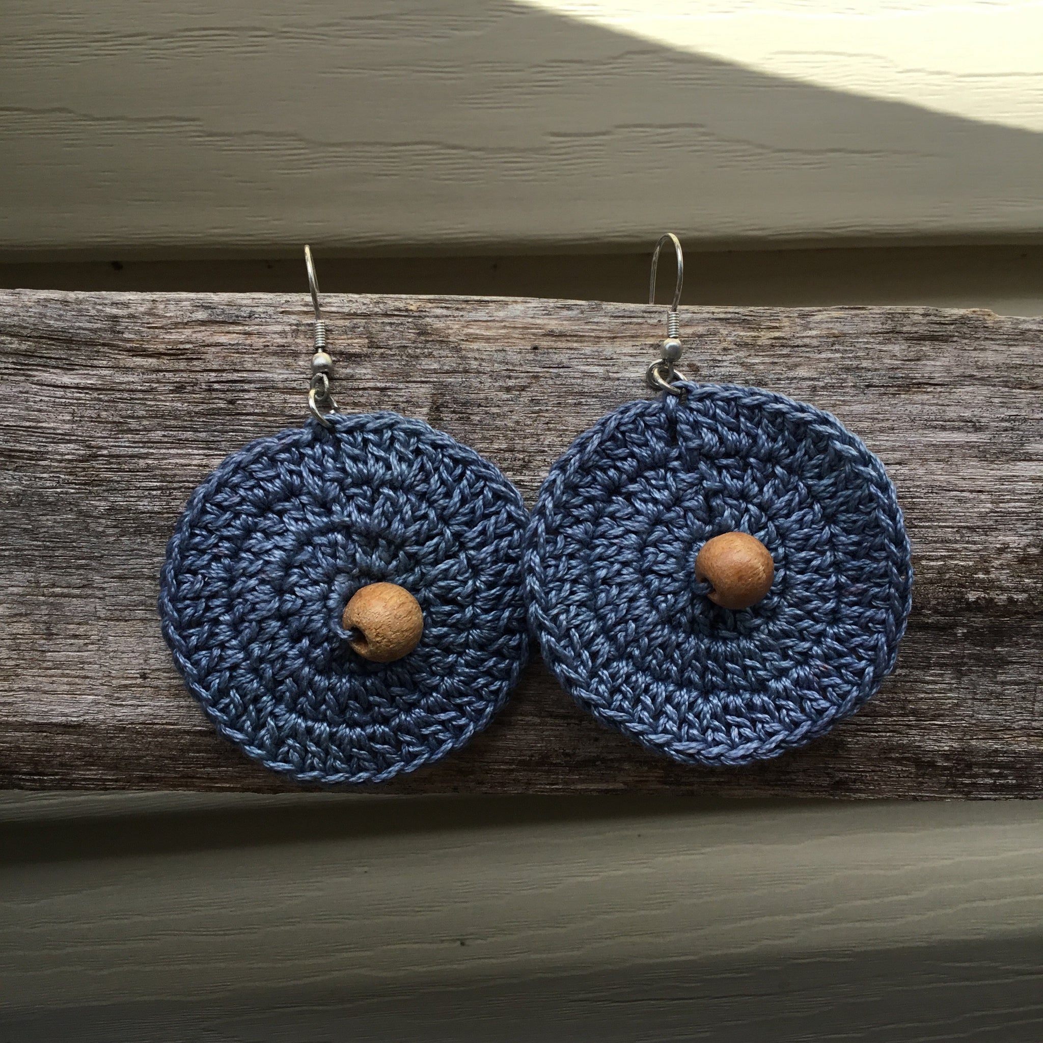 Fair Trade Tatted Earrings with Centre Bead