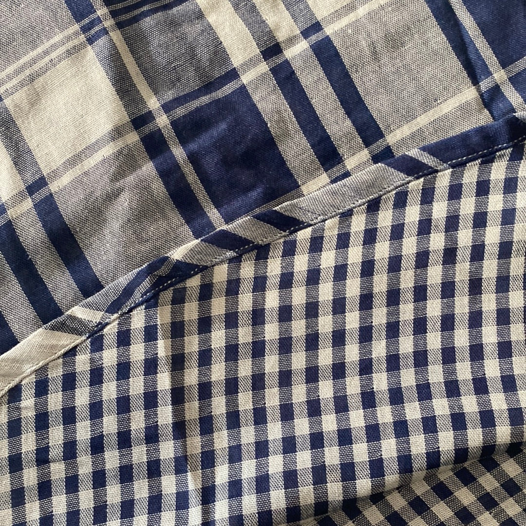 Fair Trade Umbrella Check Skirt Blue