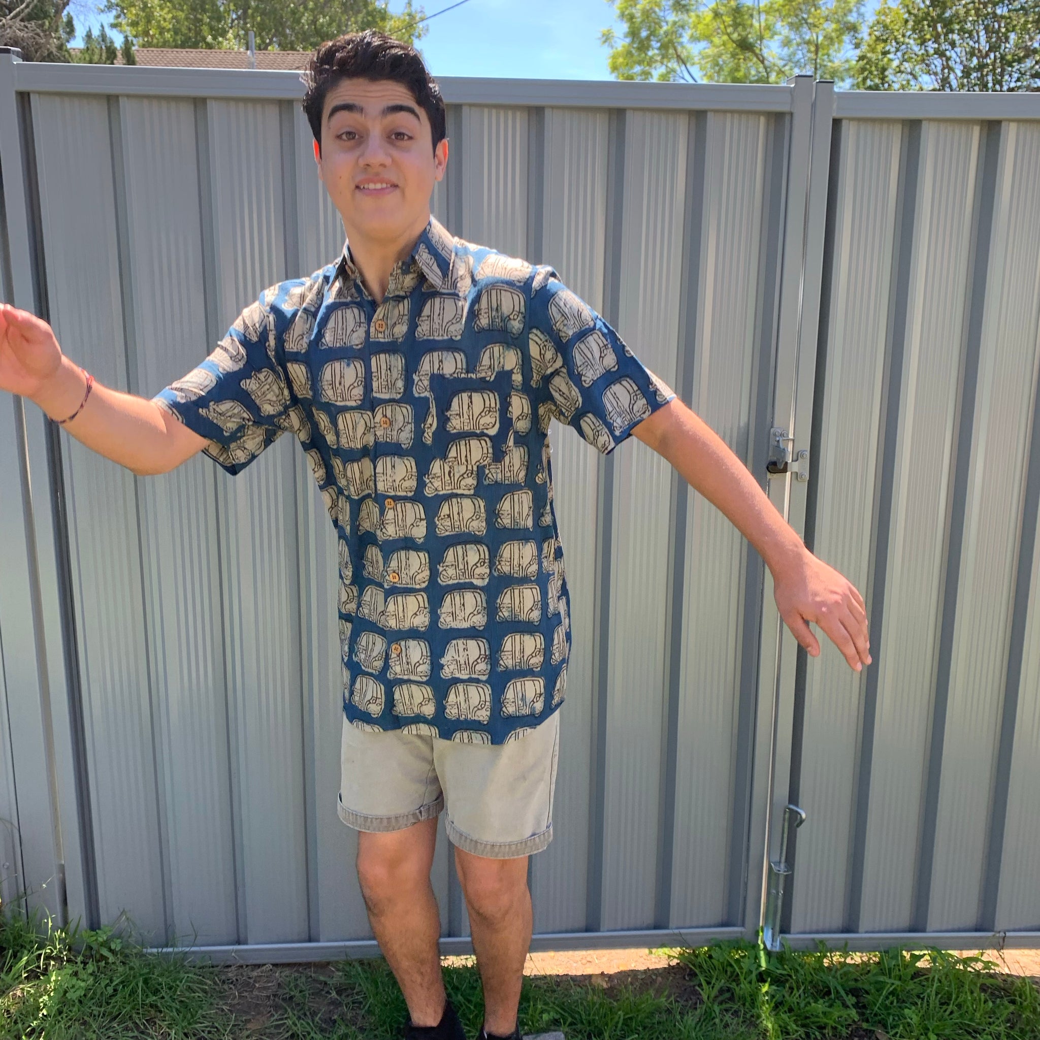 Fair Trade Ethical Cotton Shirt in Took Took Design