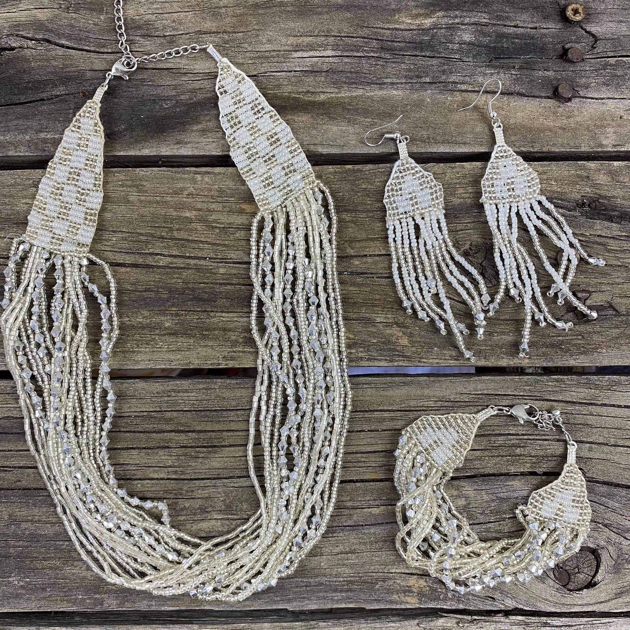 Fair Trade Silver Beaded Jewellery Set