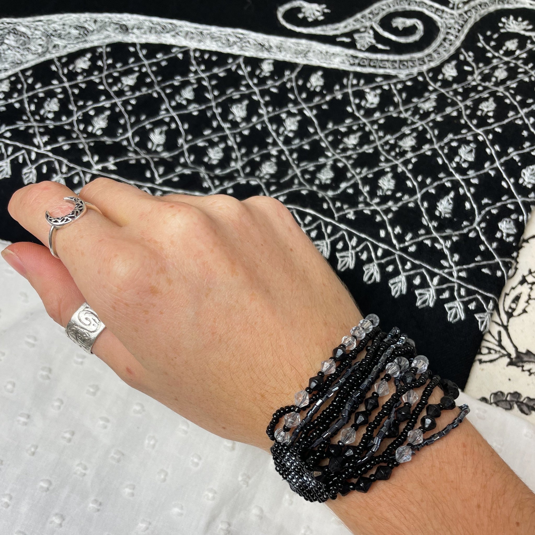 Fair Trade Shiny Black Beaded Jewellery