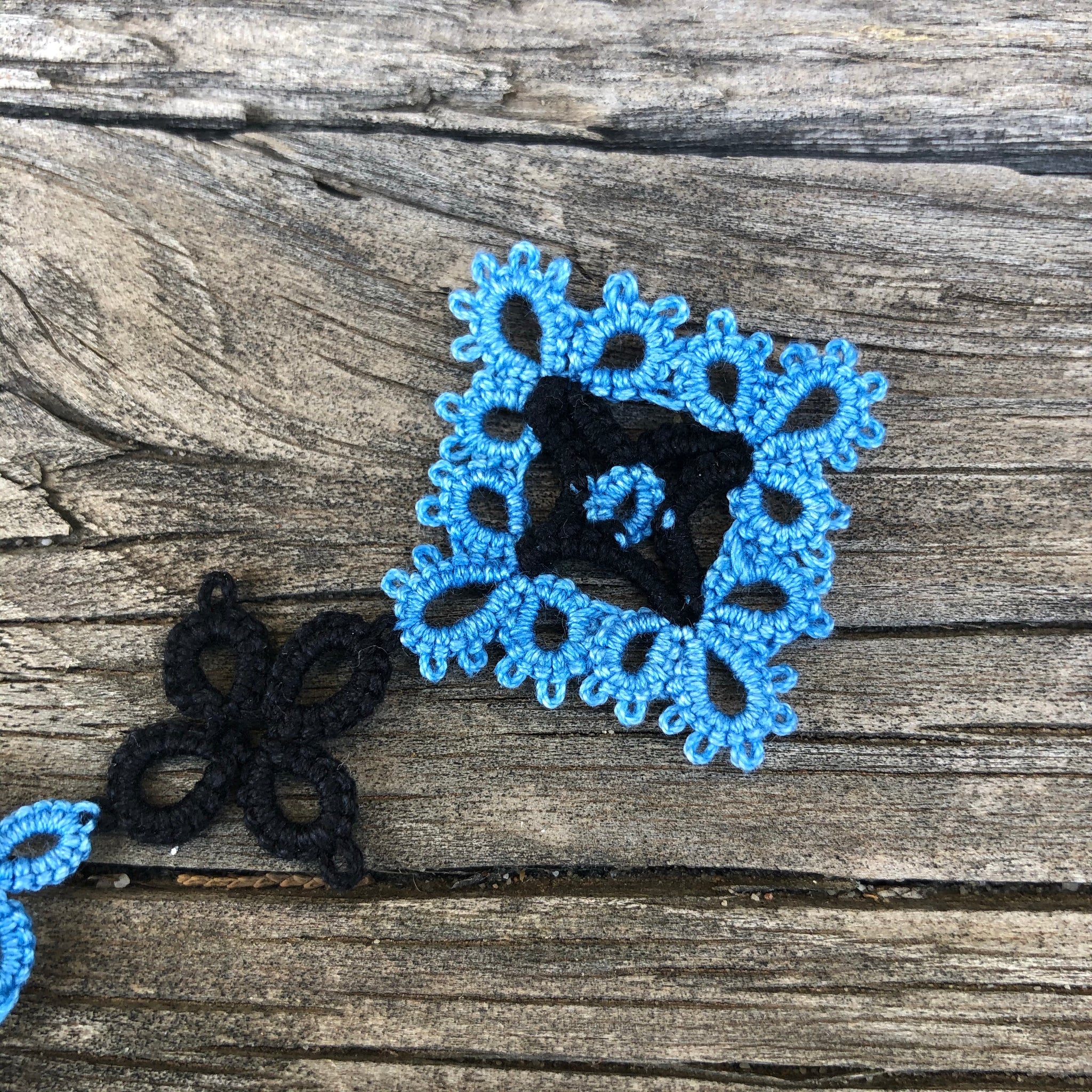 Fair Trade Tatted Bookmark Diamond Design