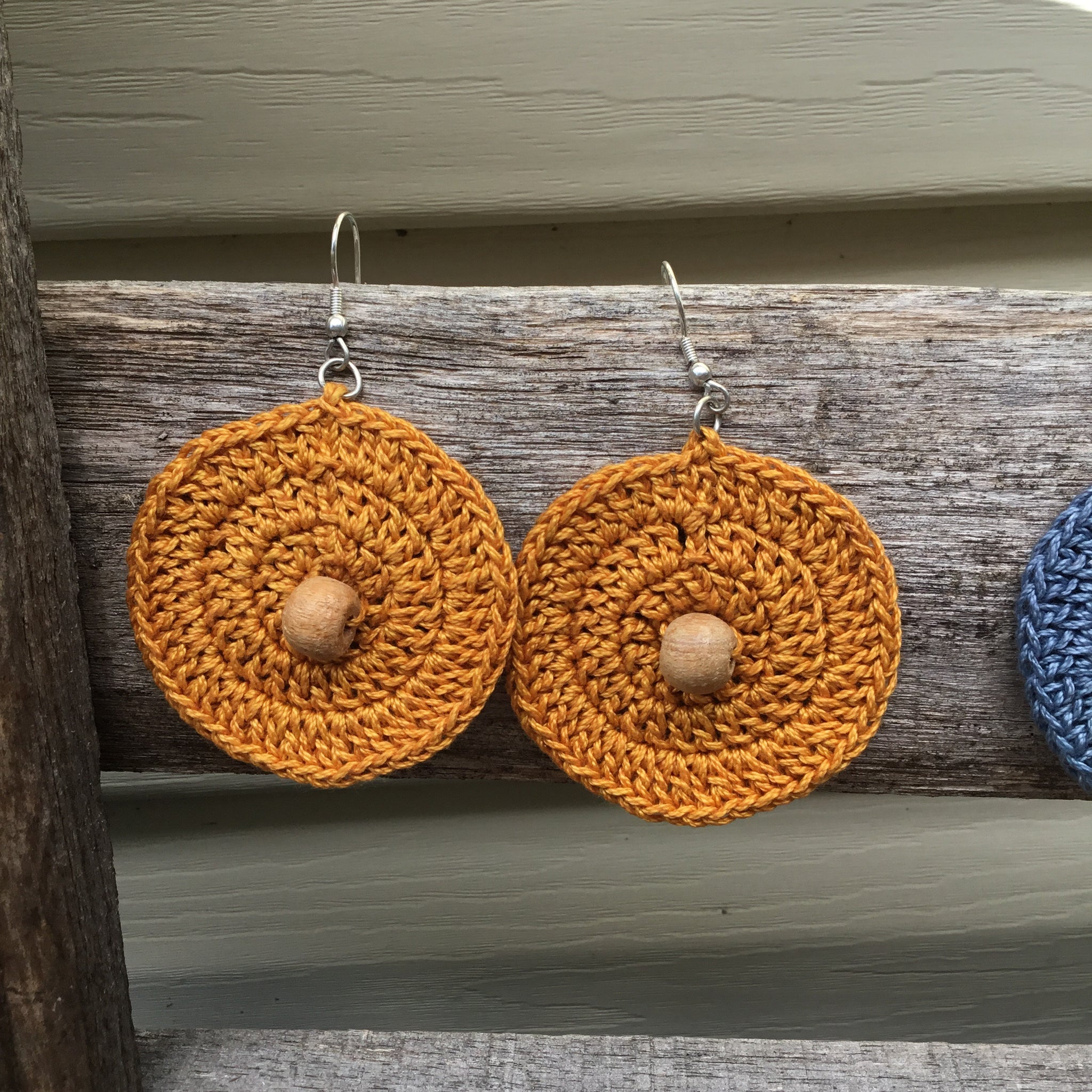 Fair Trade Tatted Earrings with Centre Bead