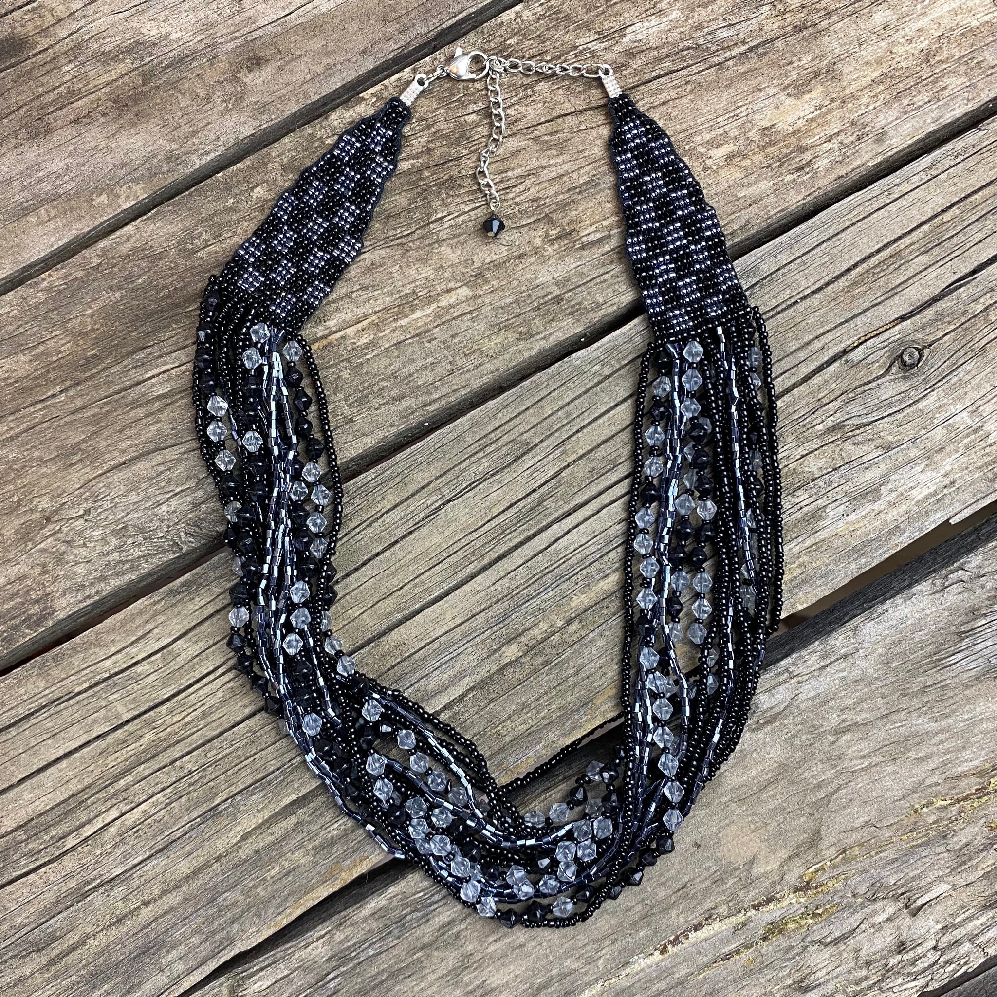 Fair Trade Shiny Black Beaded Jewellery