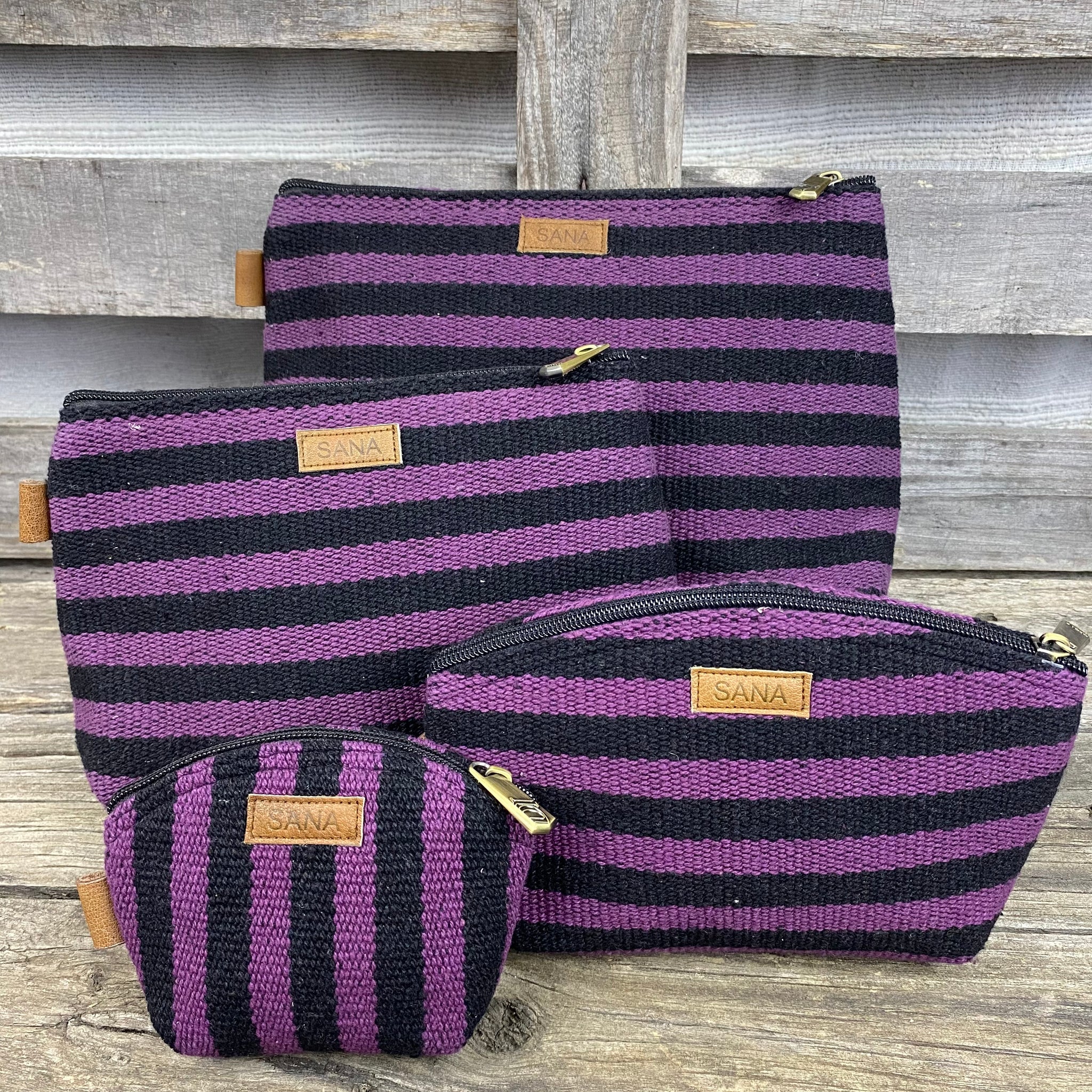 Fair Trade Anka Bag Purple Stripe