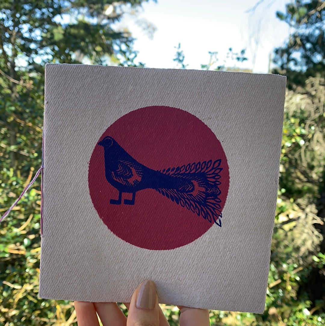 Fair Trade Handmade Paper Square Greeting Card Bird