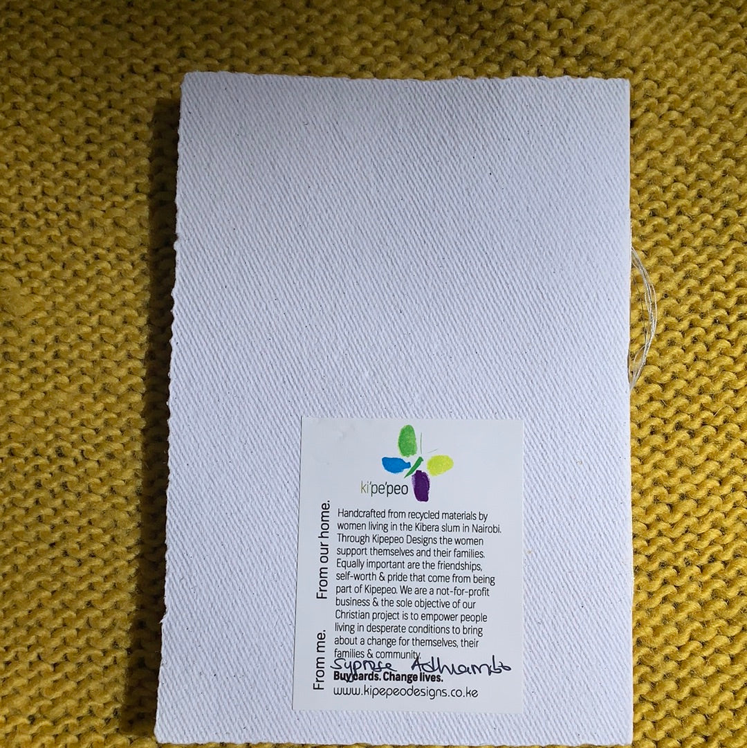 Fair Trade Handmade Paper Greeting Card Sympathy Design