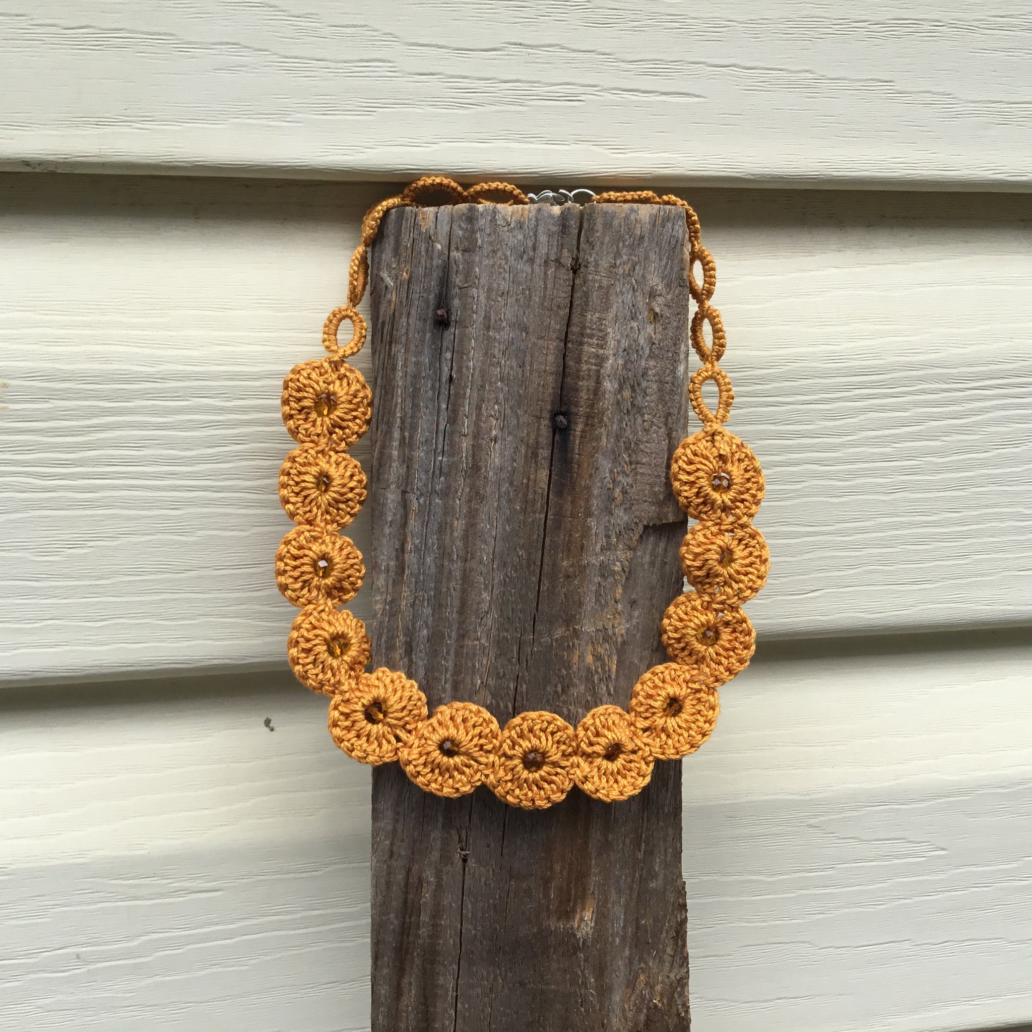 Fair Trade Ethical Tatted Necklace with Glass Beads