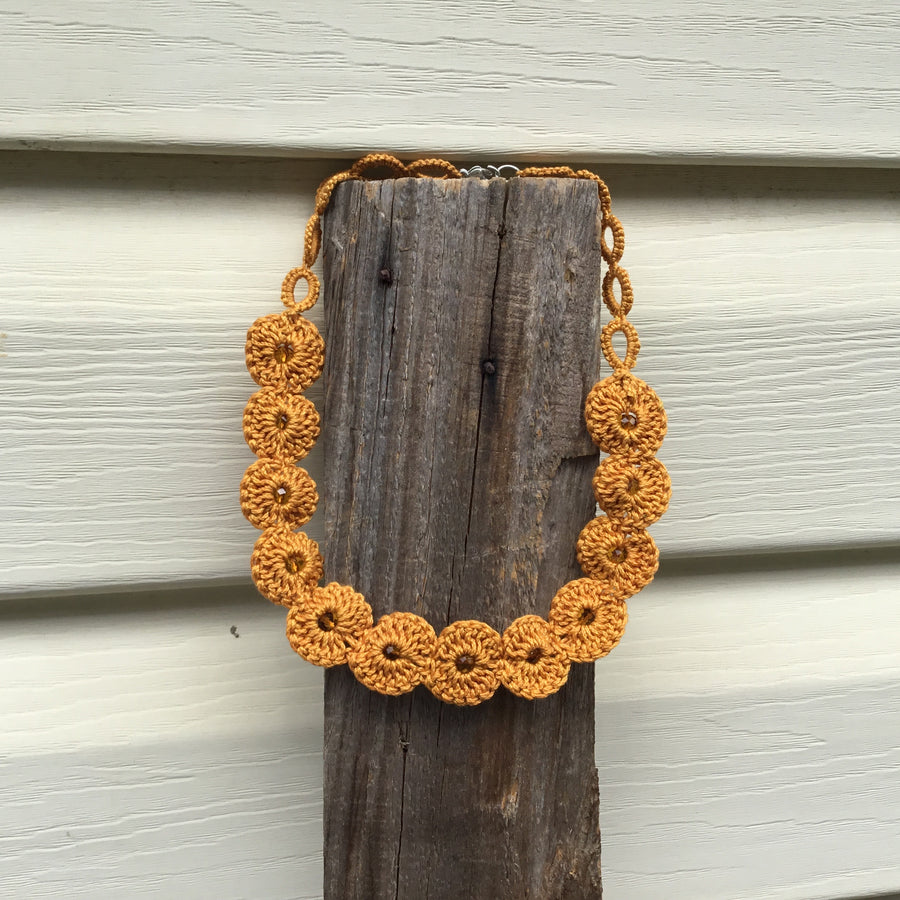 Fair Trade Ethical Tatted Necklace with Glass Beads