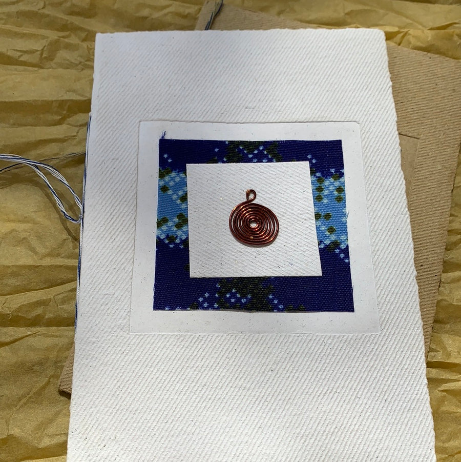 Fair Trade Handmade Paper Greeting Card Spiral Design